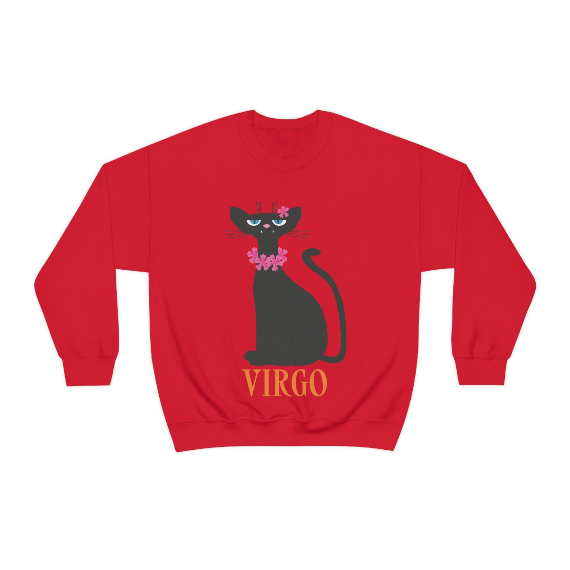 Virgo Cat Zodiac Sign Unisex Heavy Blend™ Crewneck Sweatshirt Ichaku [Perfect Gifts Selection]