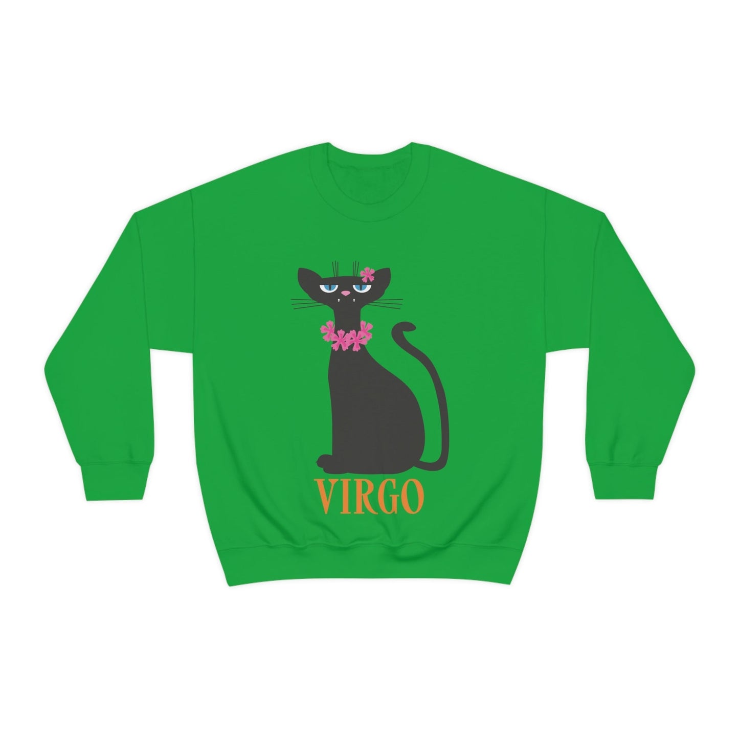 Virgo Cat Zodiac Sign Unisex Heavy Blend™ Crewneck Sweatshirt Ichaku [Perfect Gifts Selection]