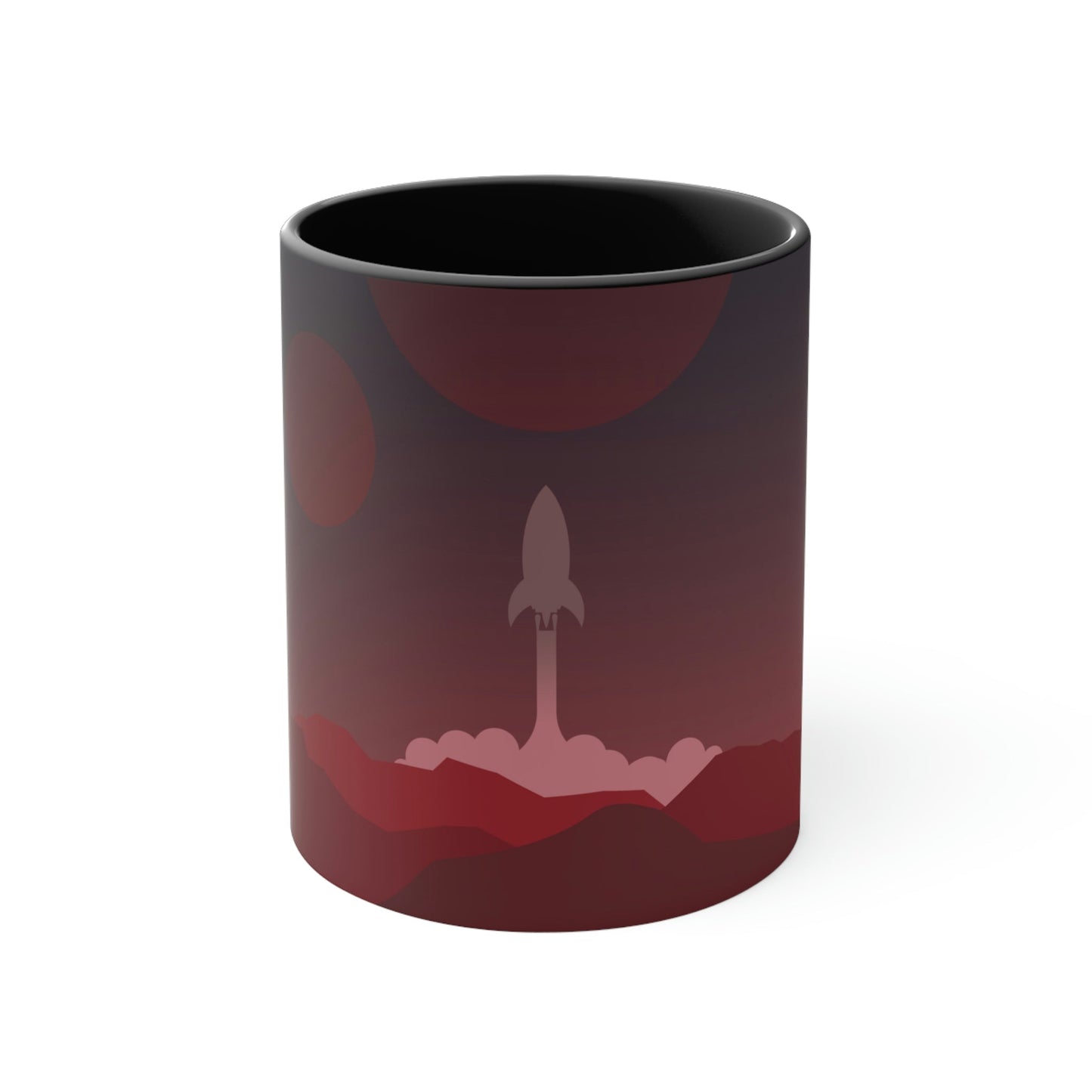 Visit Red Planet Aesthetic Welcome to Mars Sci fi Space Minimal Art Aliens Classic Accent Coffee Mug 11oz Ichaku [Perfect Gifts Selection]