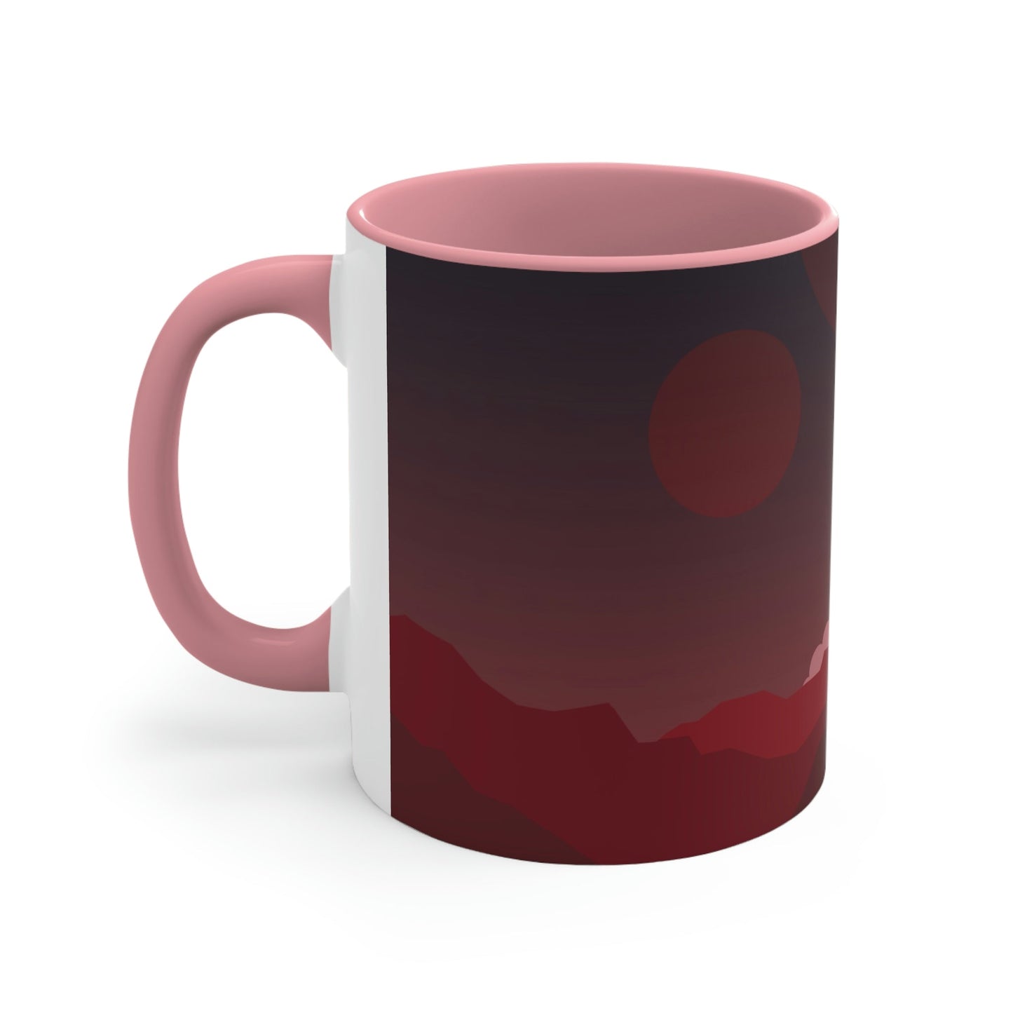 Visit Red Planet Aesthetic Welcome to Mars Sci fi Space Minimal Art Aliens Classic Accent Coffee Mug 11oz Ichaku [Perfect Gifts Selection]