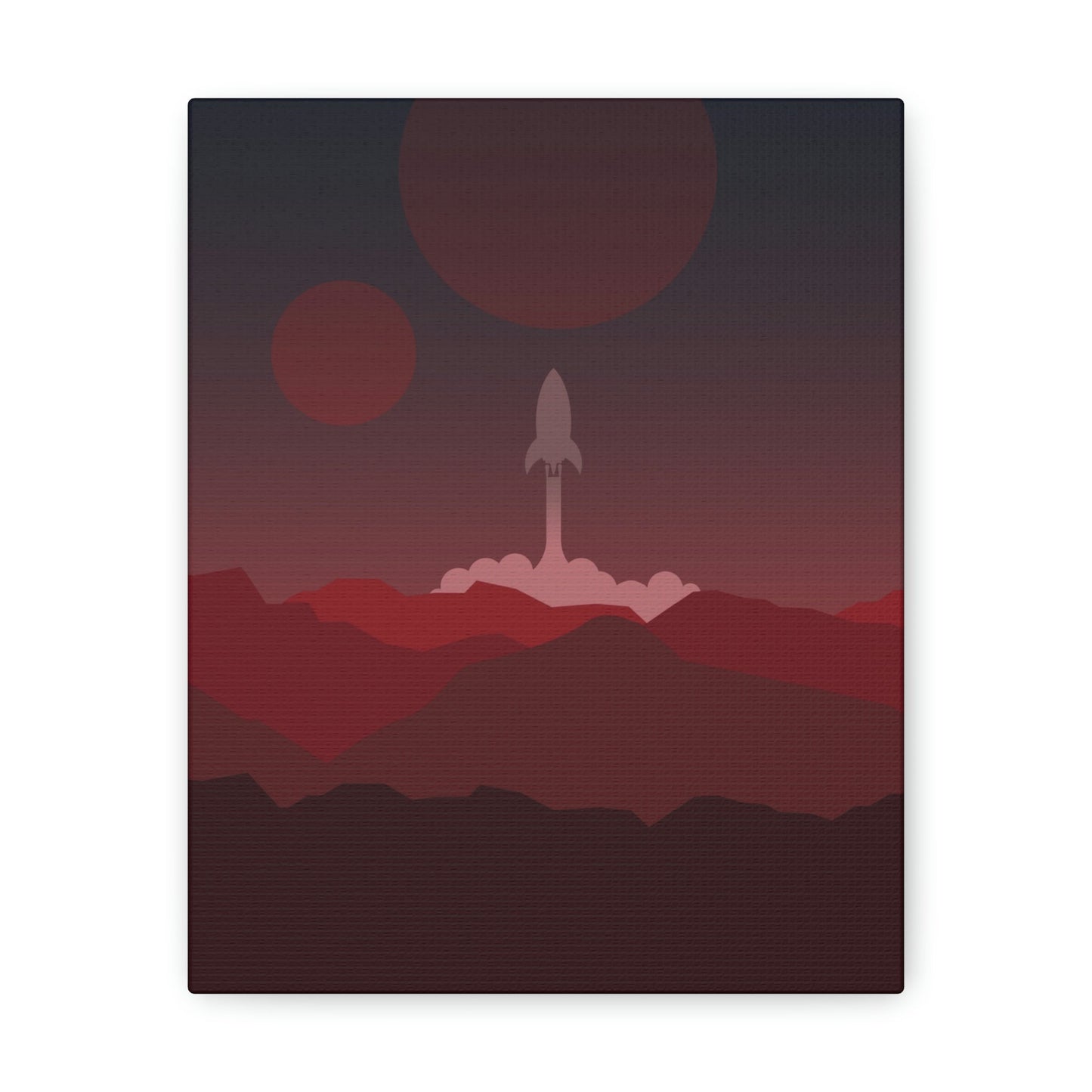 Visit Red Planet Aesthetic Welcome to Mars Sci fi Space Minimal Art Aliens Classic Art Canvas Gallery Wraps Ichaku [Perfect Gifts Selection]