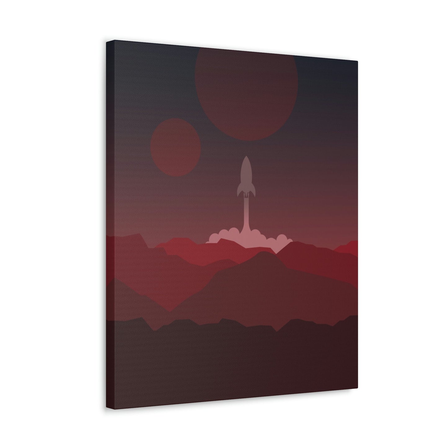 Visit Red Planet Aesthetic Welcome to Mars Sci fi Space Minimal Art Aliens Classic Art Canvas Gallery Wraps Ichaku [Perfect Gifts Selection]