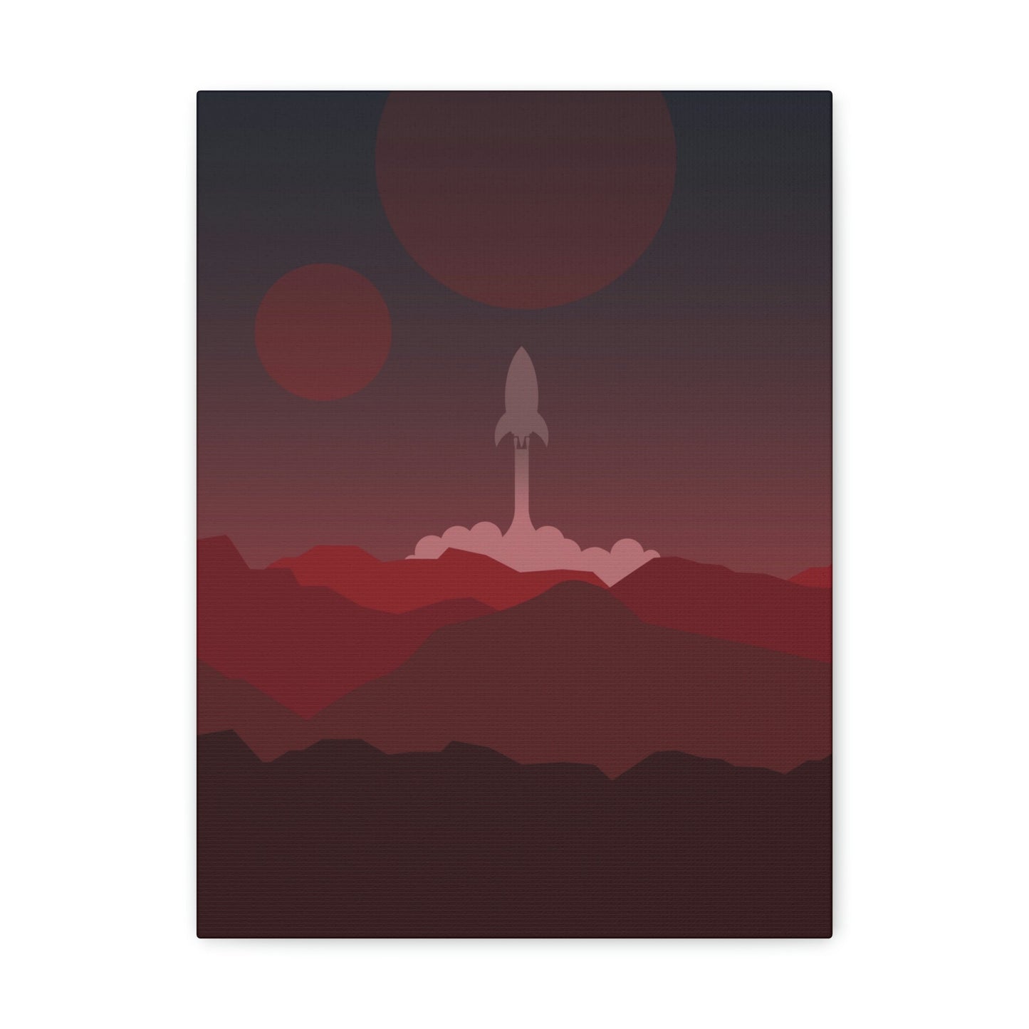 Visit Red Planet Aesthetic Welcome to Mars Sci fi Space Minimal Art Aliens Classic Art Canvas Gallery Wraps Ichaku [Perfect Gifts Selection]