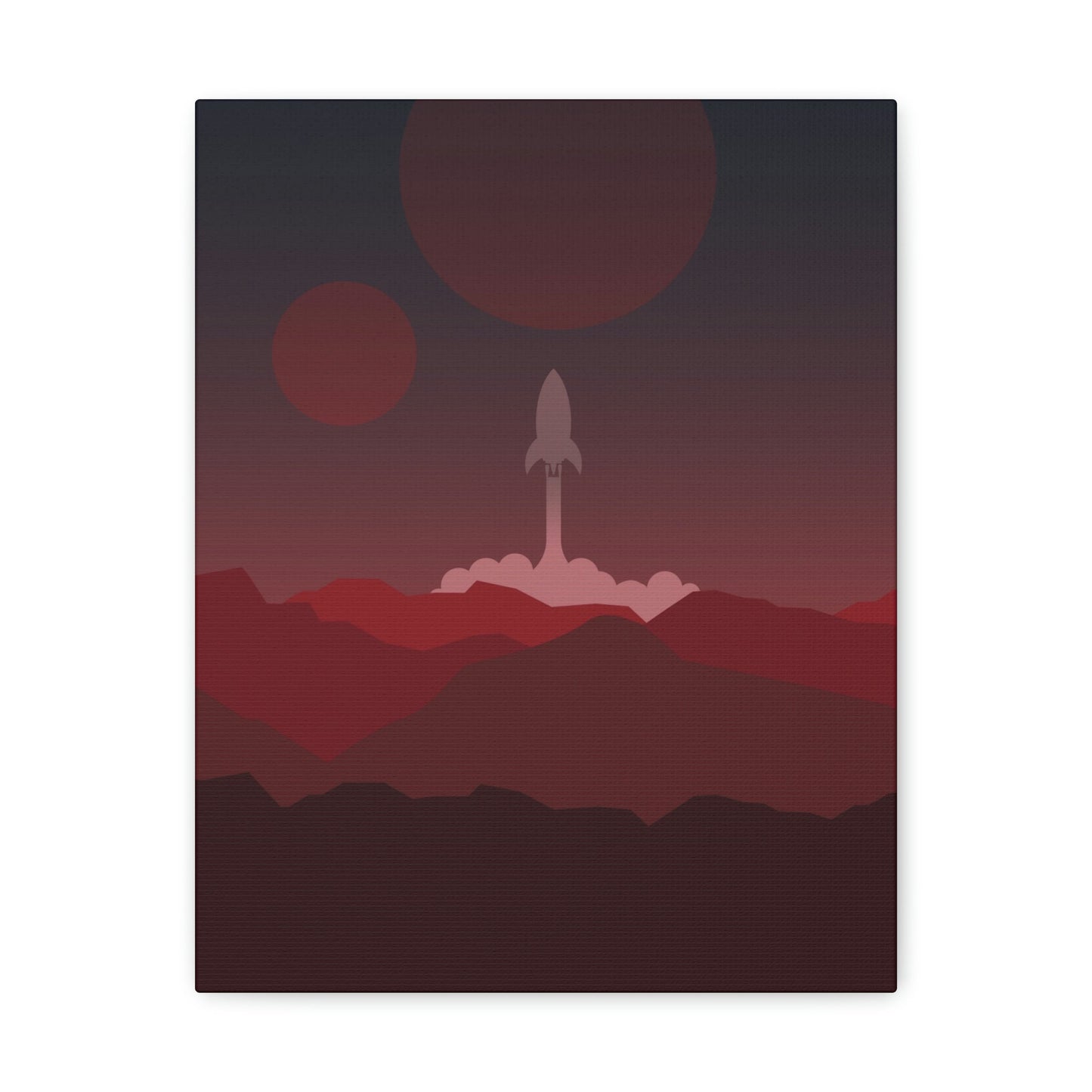 Visit Red Planet Aesthetic Welcome to Mars Sci fi Space Minimal Art Aliens Classic Art Canvas Gallery Wraps Ichaku [Perfect Gifts Selection]