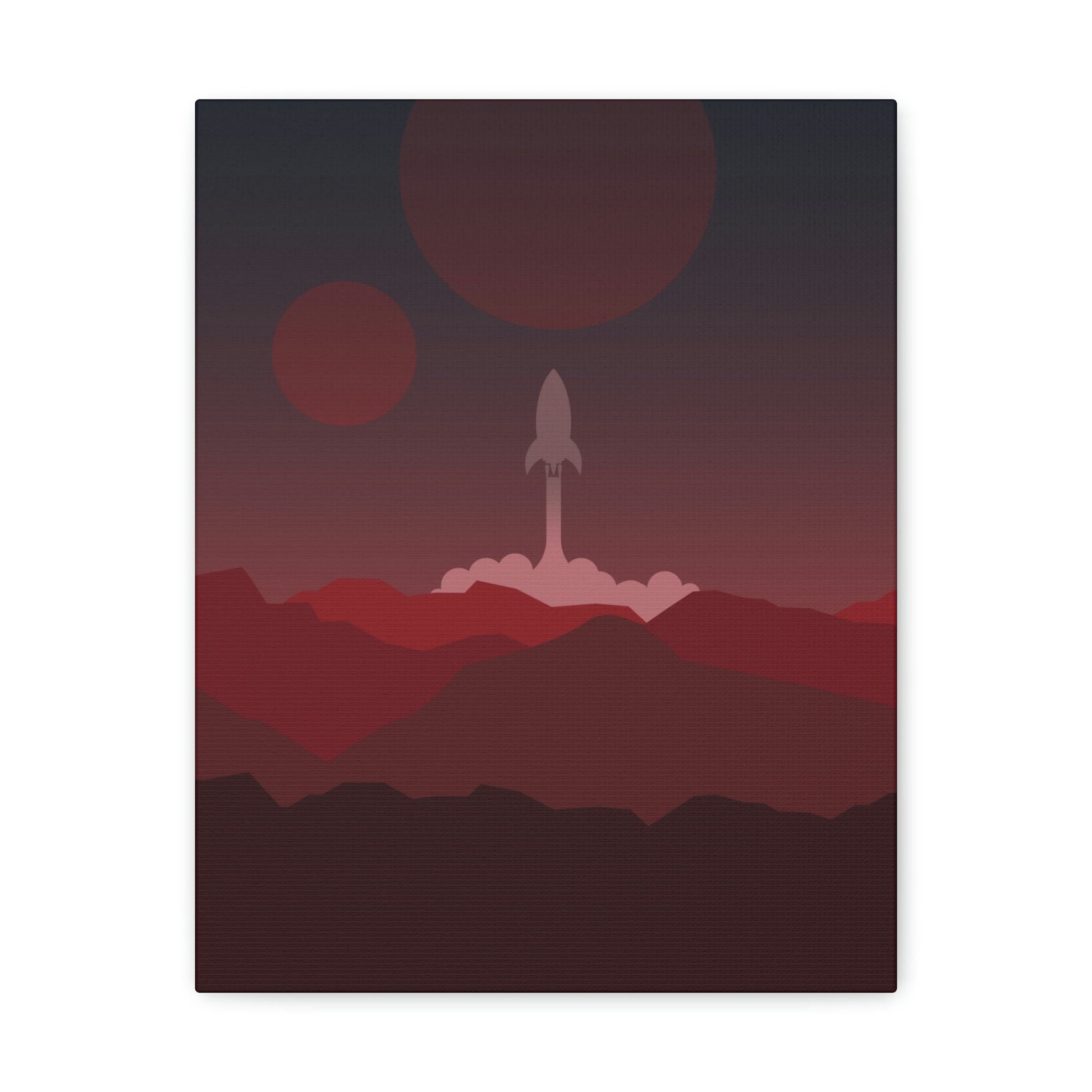 Visit Red Planet Aesthetic Welcome to Mars Sci fi Space Minimal Art Aliens Classic Art Canvas Gallery Wraps Ichaku [Perfect Gifts Selection]