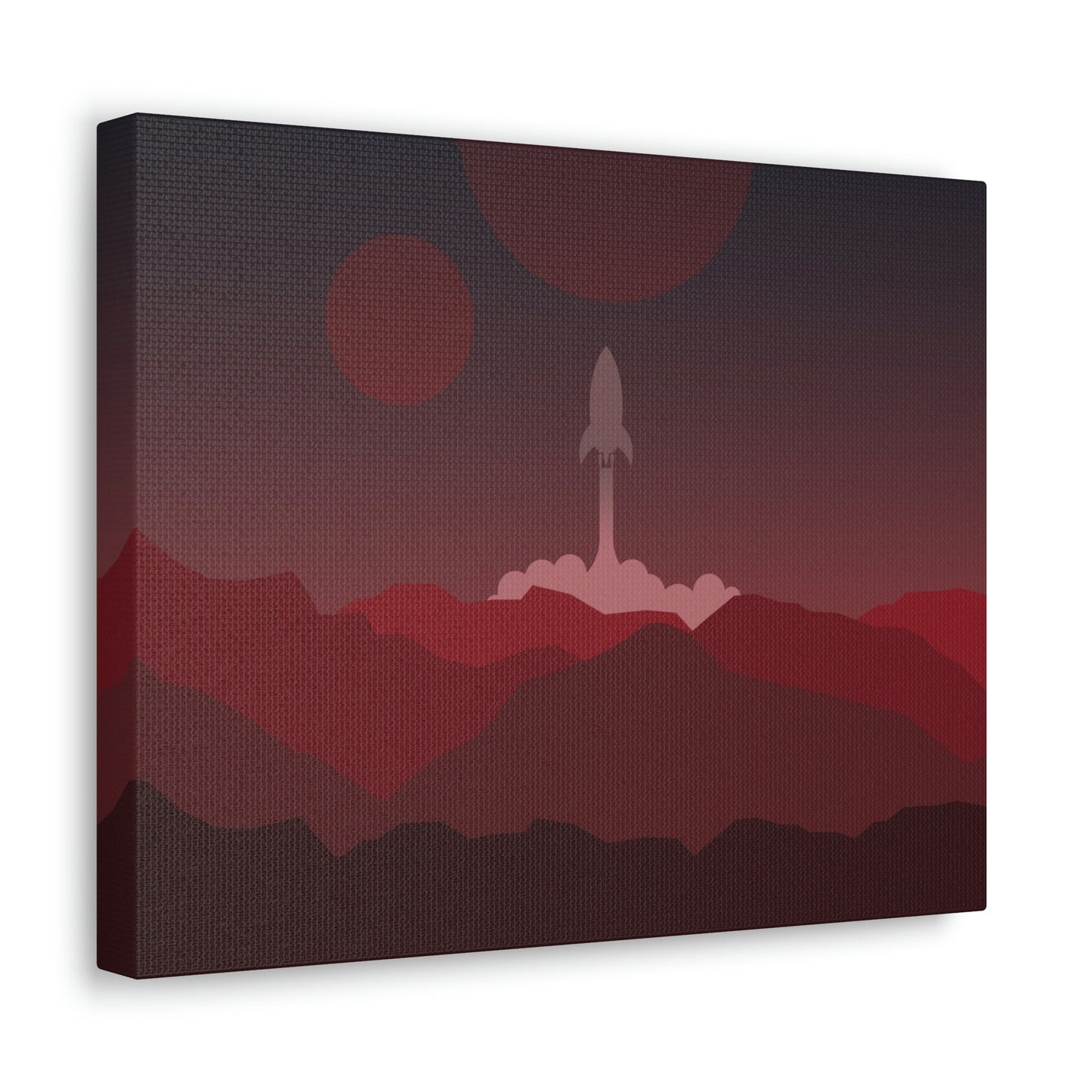 Visit Red Planet Aesthetic Welcome to Mars Sci fi Space Minimal Art Aliens Classic Art Canvas Gallery Wraps Ichaku [Perfect Gifts Selection]