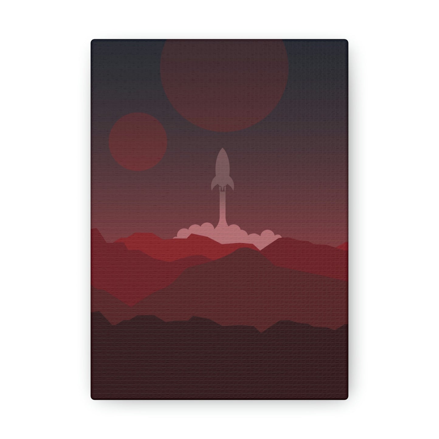 Visit Red Planet Aesthetic Welcome to Mars Sci fi Space Minimal Art Aliens Classic Art Canvas Gallery Wraps Ichaku [Perfect Gifts Selection]