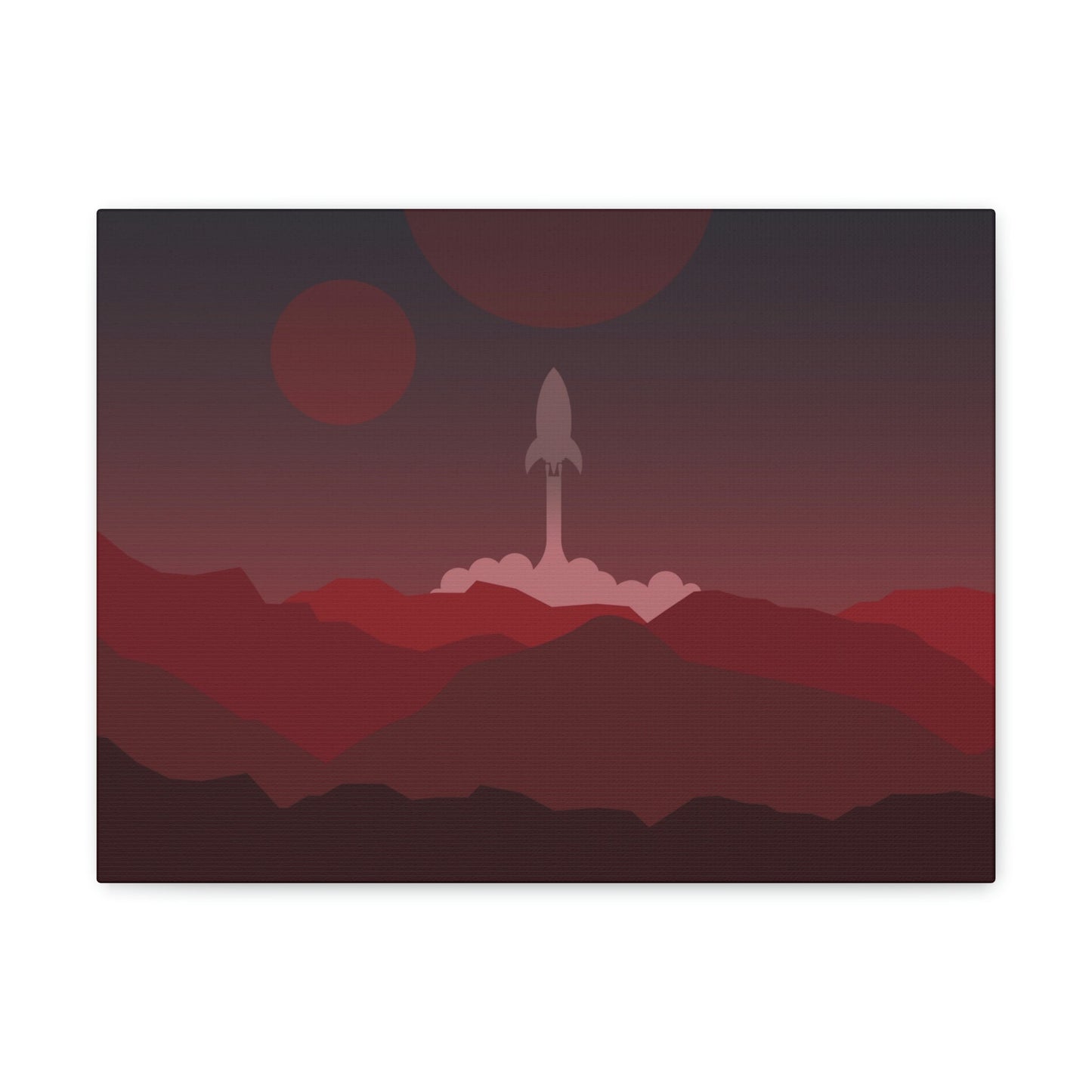 Visit Red Planet Aesthetic Welcome to Mars Sci fi Space Minimal Art Aliens Classic Art Canvas Gallery Wraps Ichaku [Perfect Gifts Selection]