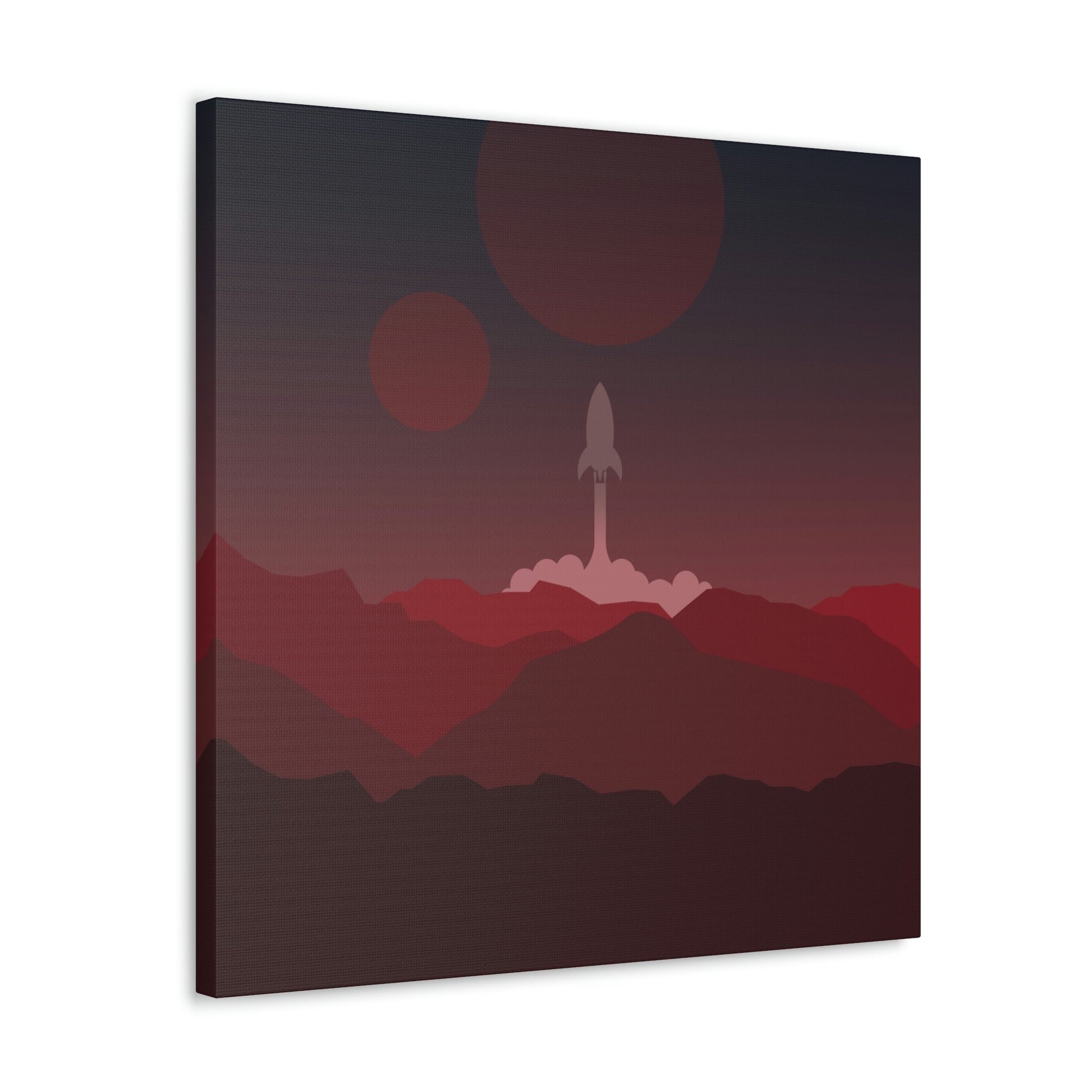 Visit Red Planet Aesthetic Welcome to Mars Sci fi Space Minimal Art Aliens Classic Art Canvas Gallery Wraps Ichaku [Perfect Gifts Selection]