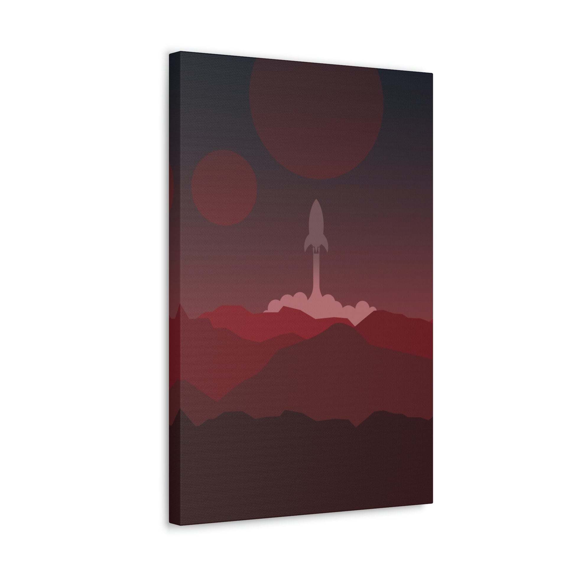 Visit Red Planet Aesthetic Welcome to Mars Sci fi Space Minimal Art Aliens Classic Art Canvas Gallery Wraps Ichaku [Perfect Gifts Selection]