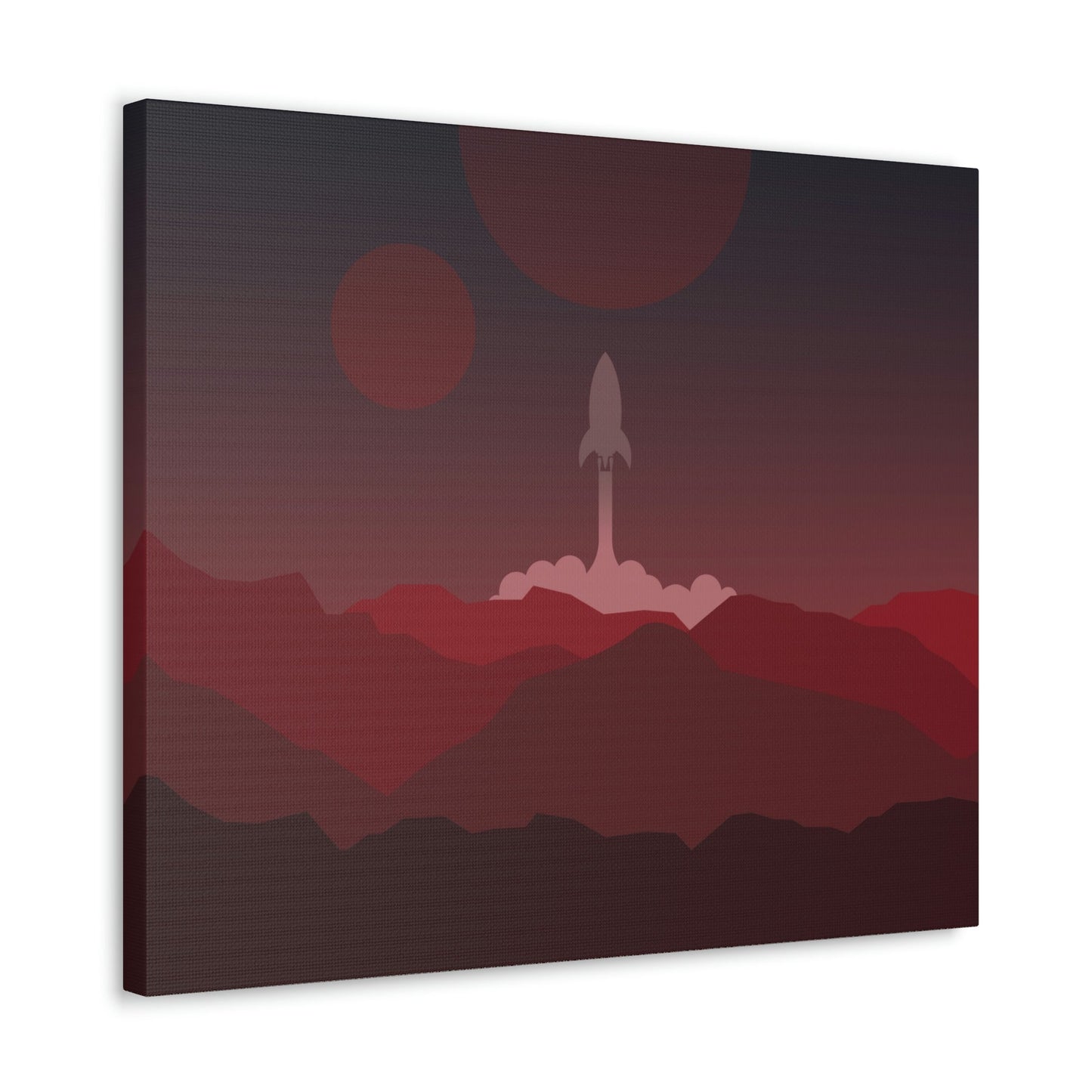 Visit Red Planet Aesthetic Welcome to Mars Sci fi Space Minimal Art Aliens Classic Art Canvas Gallery Wraps Ichaku [Perfect Gifts Selection]