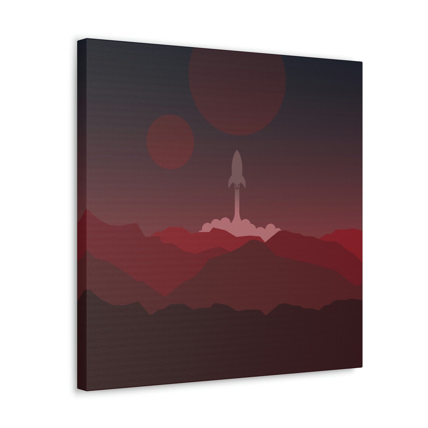 Visit Red Planet Aesthetic Welcome to Mars Sci fi Space Minimal Art Aliens Classic Art Canvas Gallery Wraps Ichaku [Perfect Gifts Selection]