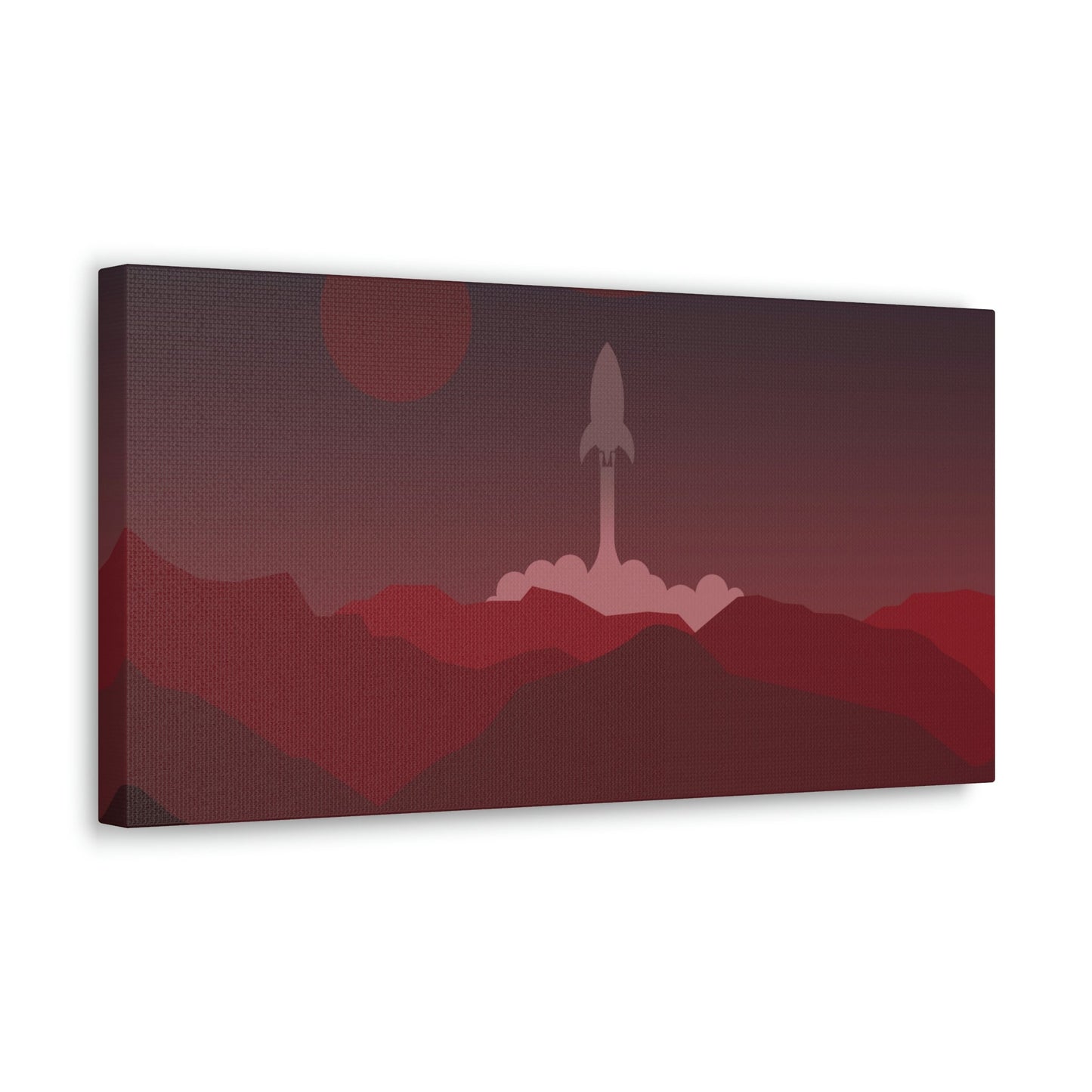 Visit Red Planet Aesthetic Welcome to Mars Sci fi Space Minimal Art Aliens Classic Art Canvas Gallery Wraps Ichaku [Perfect Gifts Selection]