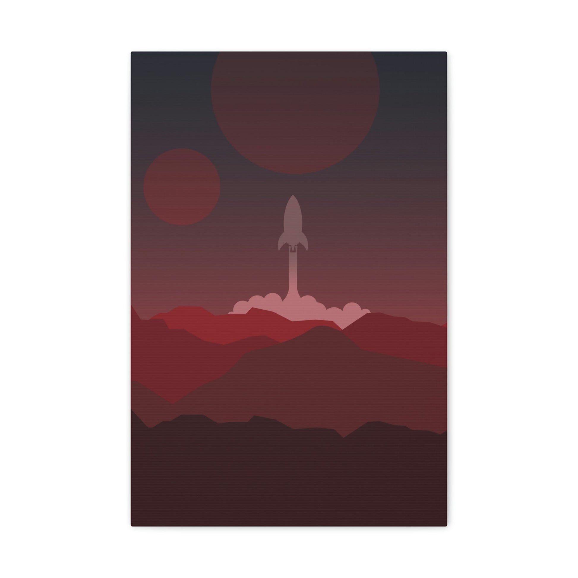 Visit Red Planet Aesthetic Welcome to Mars Sci fi Space Minimal Art Aliens Classic Art Canvas Gallery Wraps Ichaku [Perfect Gifts Selection]