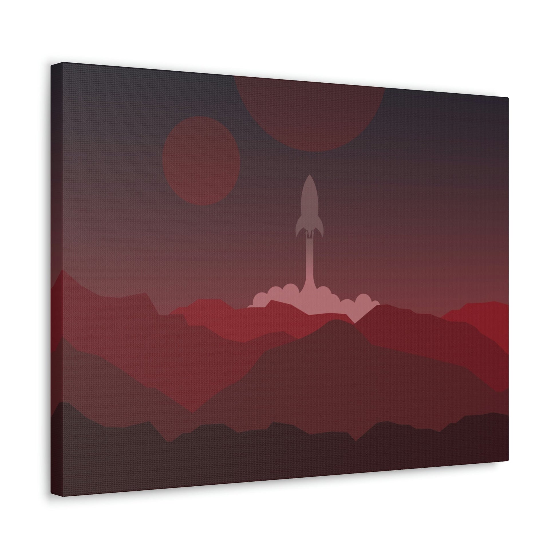 Visit Red Planet Aesthetic Welcome to Mars Sci fi Space Minimal Art Aliens Classic Art Canvas Gallery Wraps Ichaku [Perfect Gifts Selection]