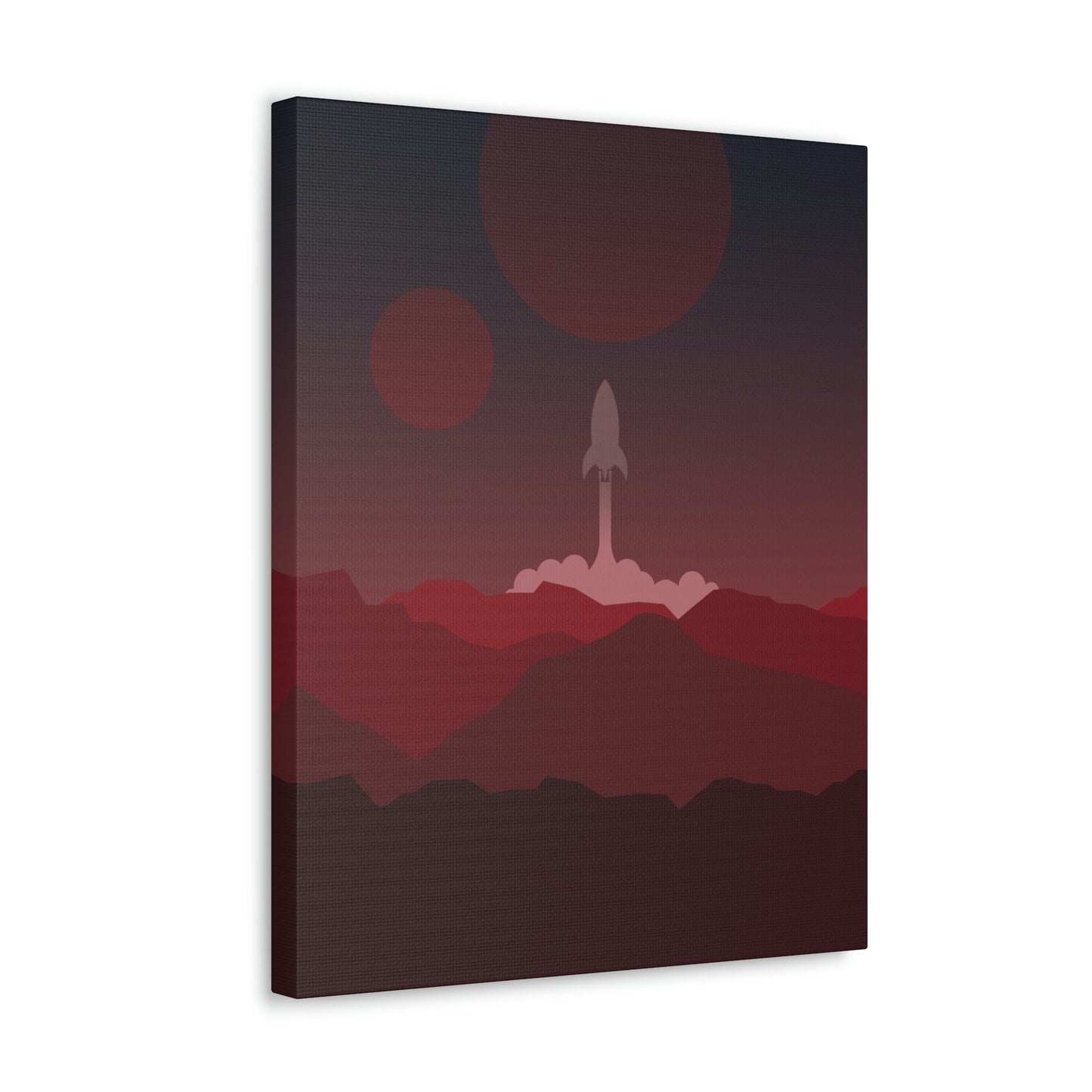 Visit Red Planet Aesthetic Welcome to Mars Sci fi Space Minimal Art Aliens Classic Art Canvas Gallery Wraps Ichaku [Perfect Gifts Selection]