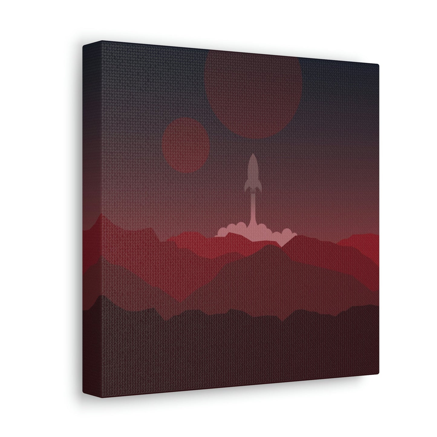 Visit Red Planet Aesthetic Welcome to Mars Sci fi Space Minimal Art Aliens Classic Art Canvas Gallery Wraps Ichaku [Perfect Gifts Selection]