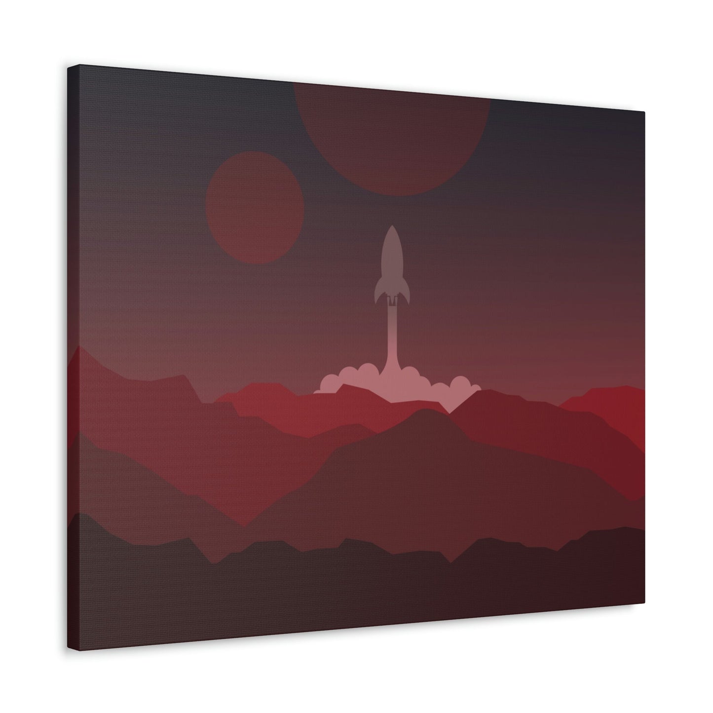 Visit Red Planet Aesthetic Welcome to Mars Sci fi Space Minimal Art Aliens Classic Art Canvas Gallery Wraps Ichaku [Perfect Gifts Selection]