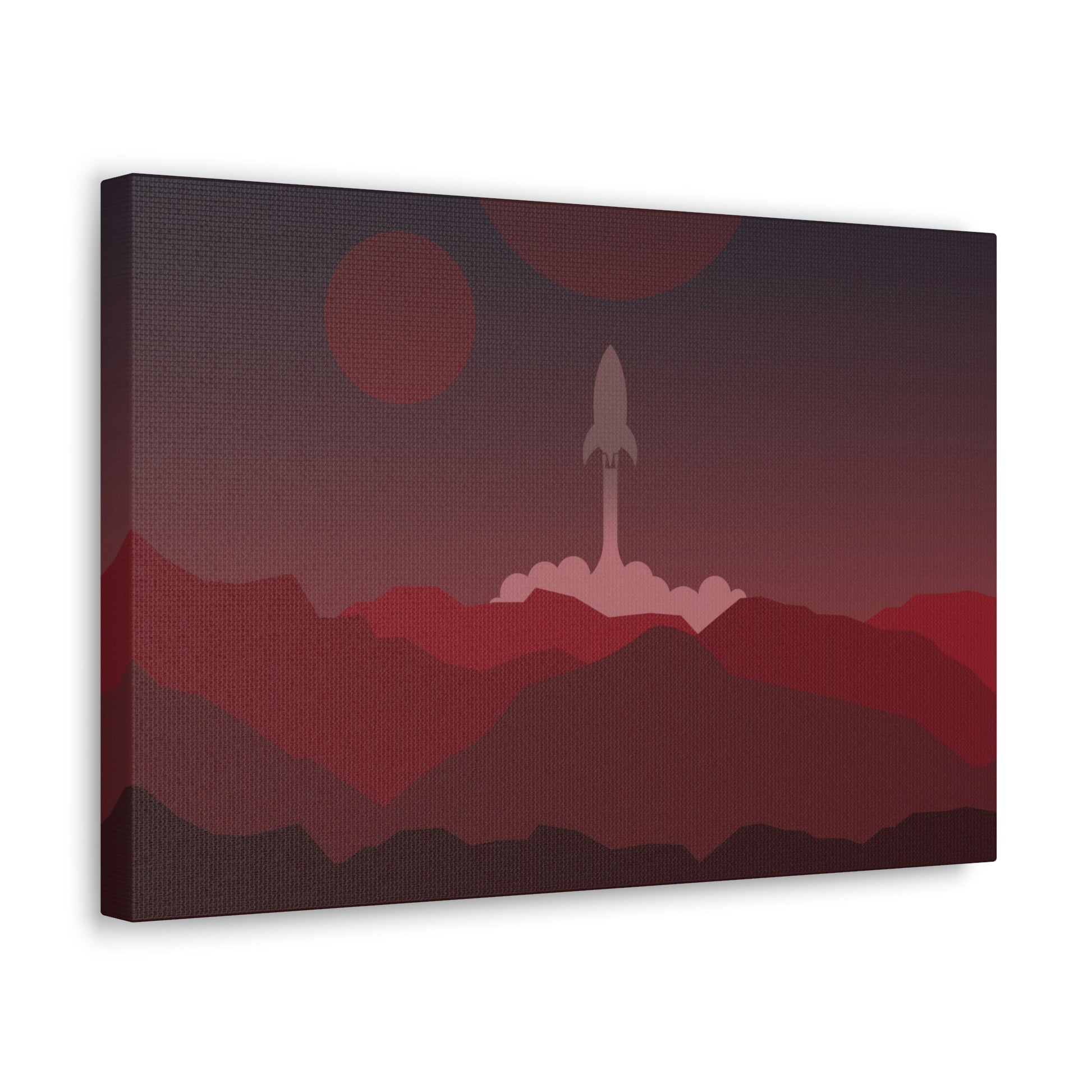 Visit Red Planet Aesthetic Welcome to Mars Sci fi Space Minimal Art Aliens Classic Art Canvas Gallery Wraps Ichaku [Perfect Gifts Selection]