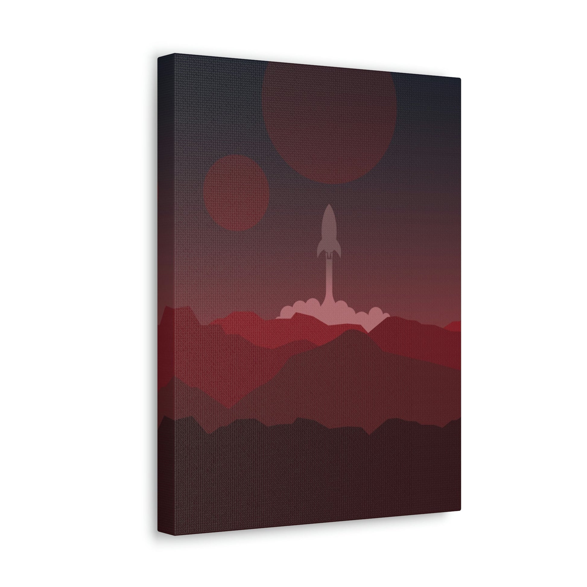 Visit Red Planet Aesthetic Welcome to Mars Sci fi Space Minimal Art Aliens Classic Art Canvas Gallery Wraps Ichaku [Perfect Gifts Selection]