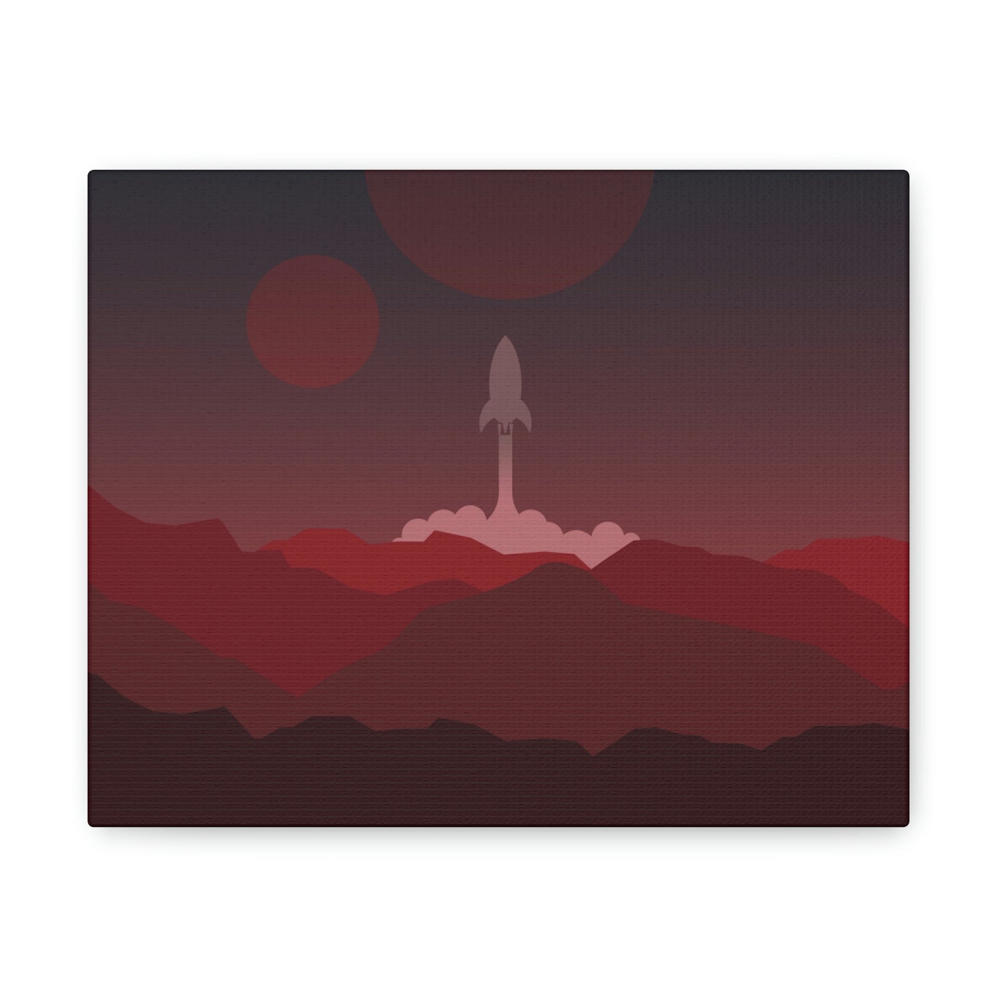 Visit Red Planet Aesthetic Welcome to Mars Sci fi Space Minimal Art Aliens Classic Art Canvas Gallery Wraps Ichaku [Perfect Gifts Selection]