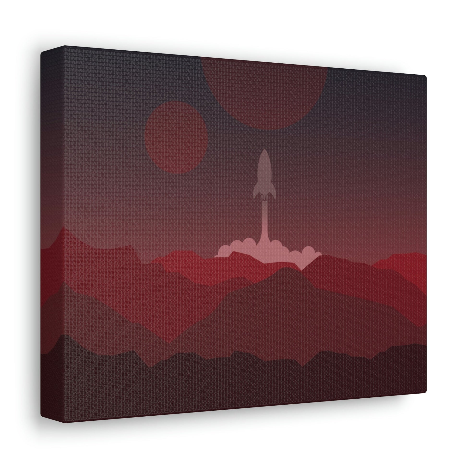 Visit Red Planet Aesthetic Welcome to Mars Sci fi Space Minimal Art Aliens Classic Art Canvas Gallery Wraps Ichaku [Perfect Gifts Selection]