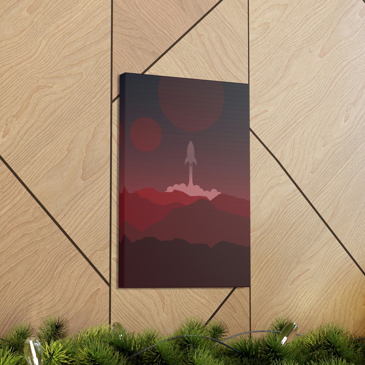 Visit Red Planet Aesthetic Welcome to Mars Sci fi Space Minimal Art Aliens Classic Art Canvas Gallery Wraps Ichaku [Perfect Gifts Selection]