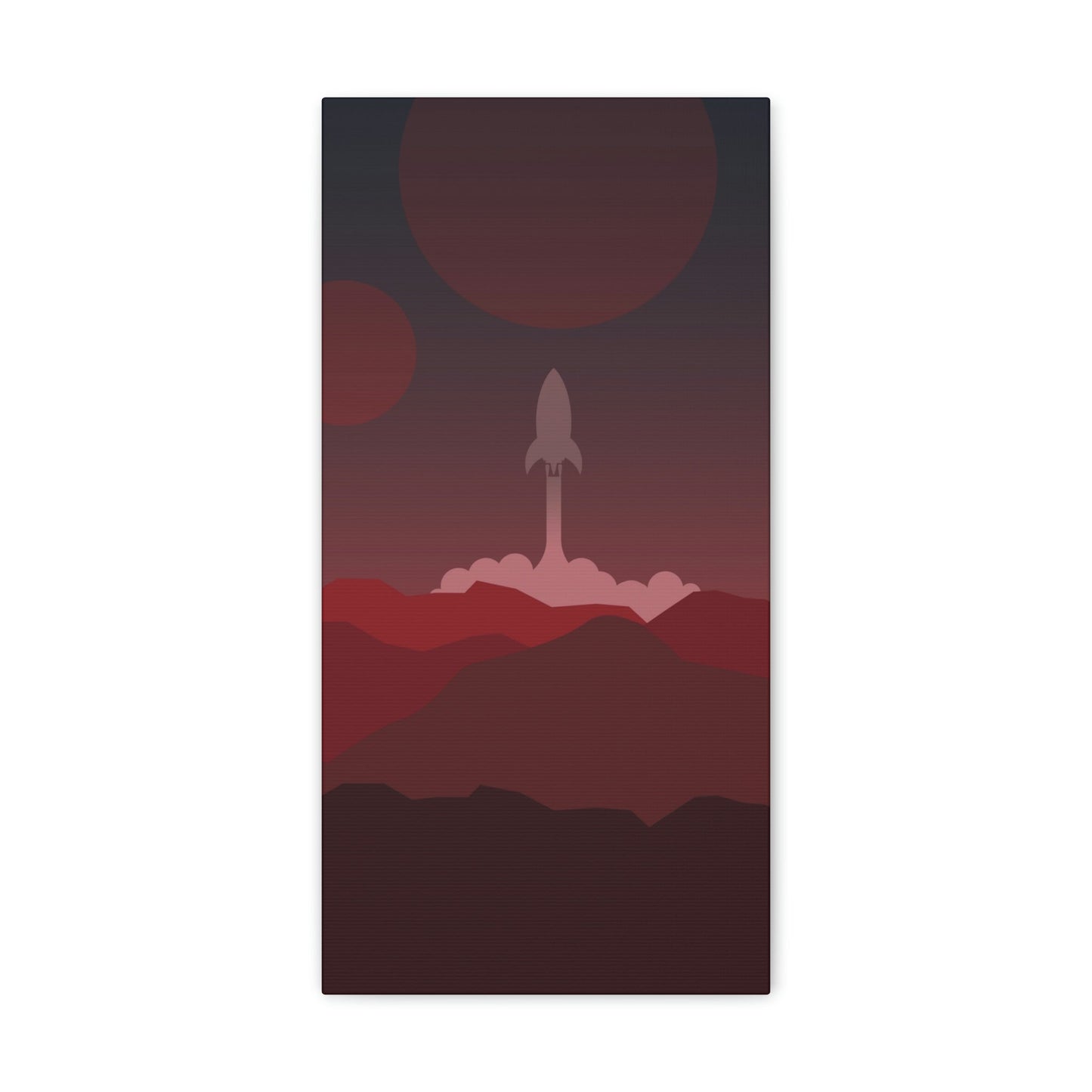 Visit Red Planet Aesthetic Welcome to Mars Sci fi Space Minimal Art Aliens Classic Art Canvas Gallery Wraps Ichaku [Perfect Gifts Selection]