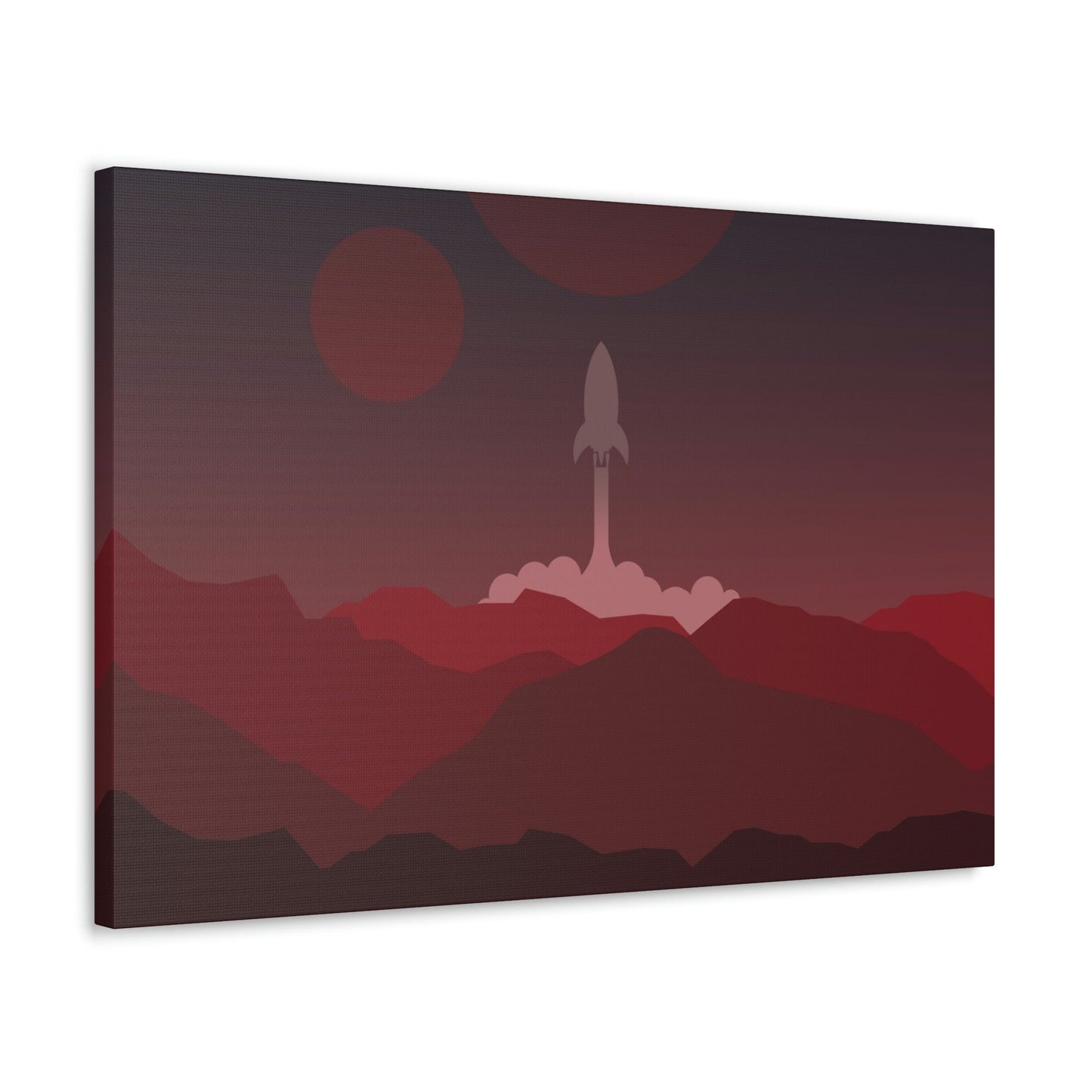 Visit Red Planet Aesthetic Welcome to Mars Sci fi Space Minimal Art Aliens Classic Art Canvas Gallery Wraps Ichaku [Perfect Gifts Selection]