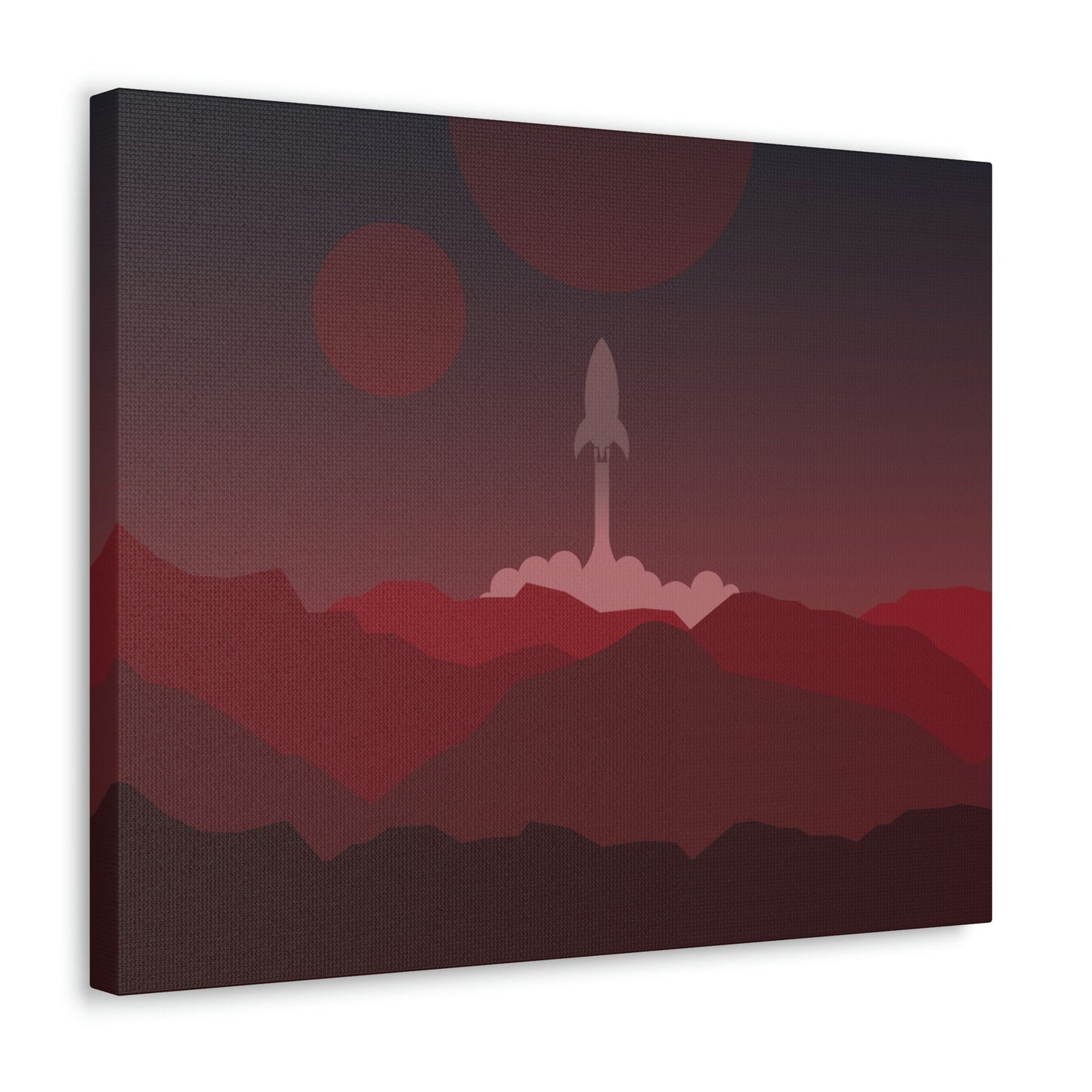 Visit Red Planet Aesthetic Welcome to Mars Sci fi Space Minimal Art Aliens Classic Art Canvas Gallery Wraps Ichaku [Perfect Gifts Selection]