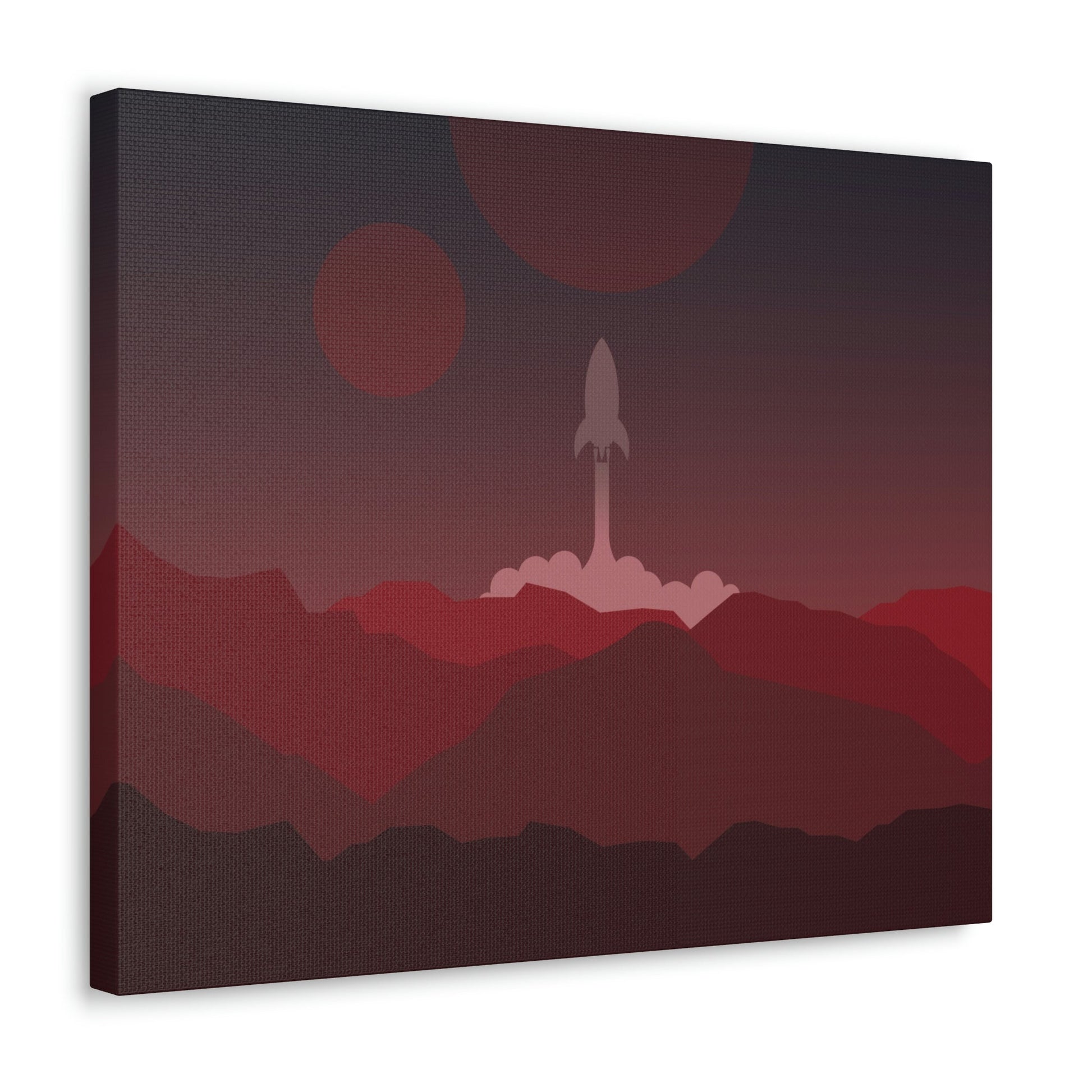 Visit Red Planet Aesthetic Welcome to Mars Sci fi Space Minimal Art Aliens Classic Art Canvas Gallery Wraps Ichaku [Perfect Gifts Selection]