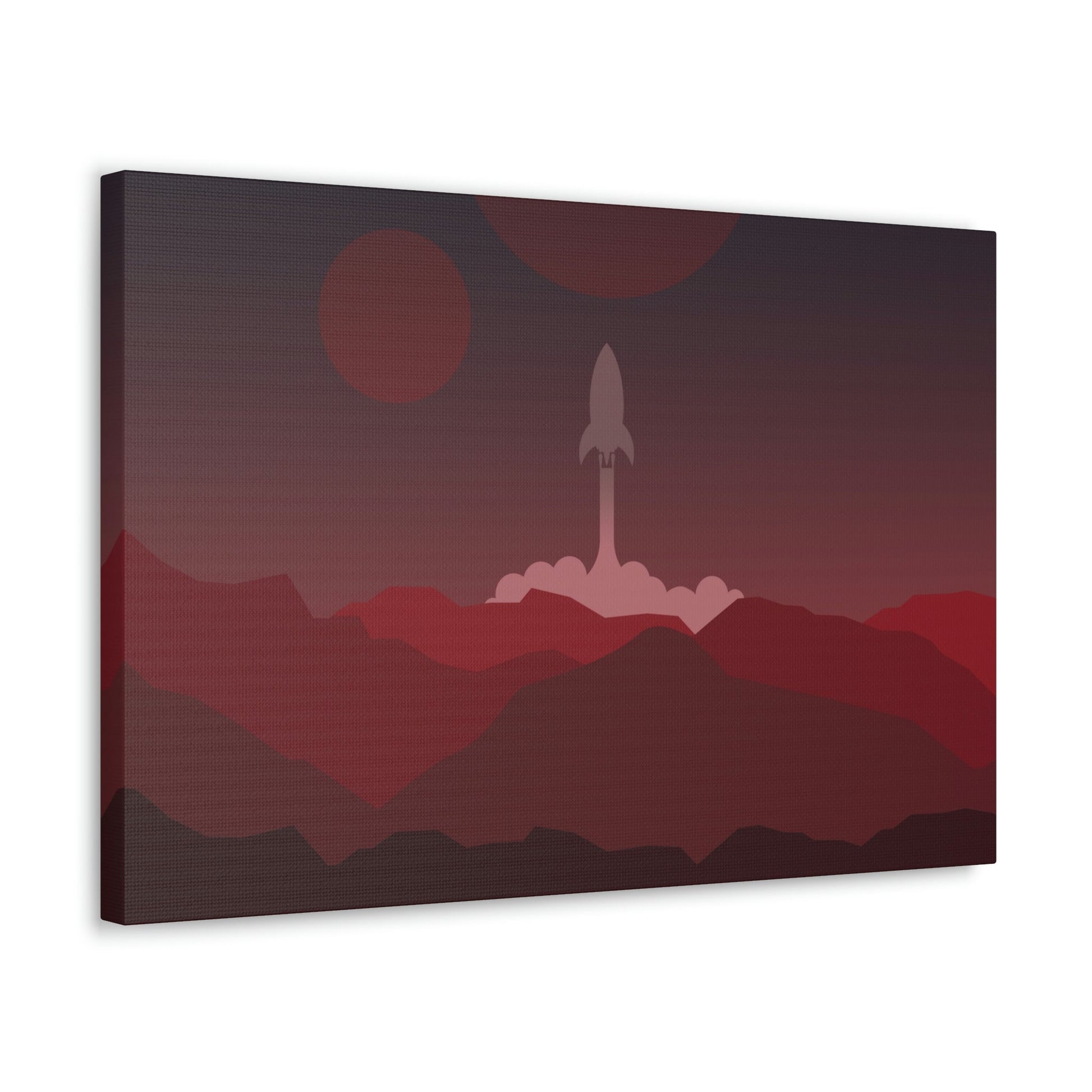 Visit Red Planet Aesthetic Welcome to Mars Sci fi Space Minimal Art Aliens Classic Art Canvas Gallery Wraps Ichaku [Perfect Gifts Selection]