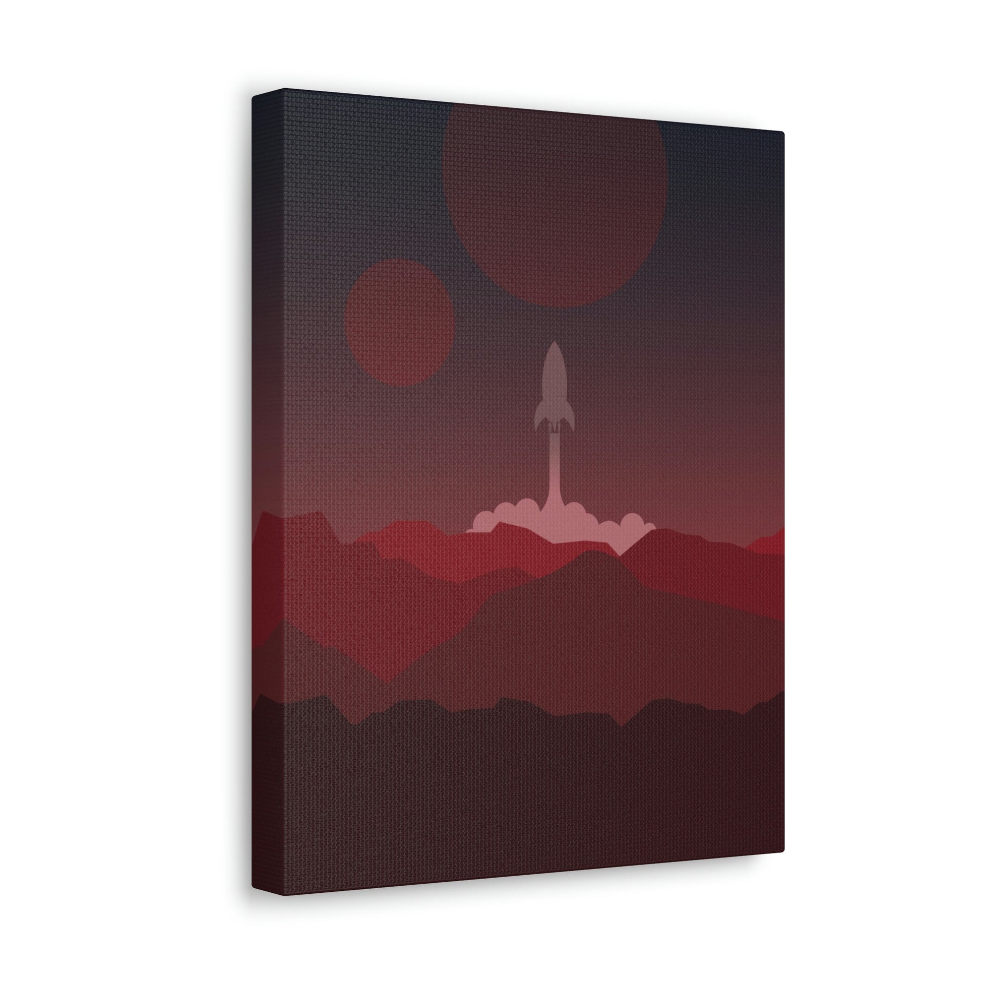 Visit Red Planet Aesthetic Welcome to Mars Sci fi Space Minimal Art Aliens Classic Art Canvas Gallery Wraps Ichaku [Perfect Gifts Selection]