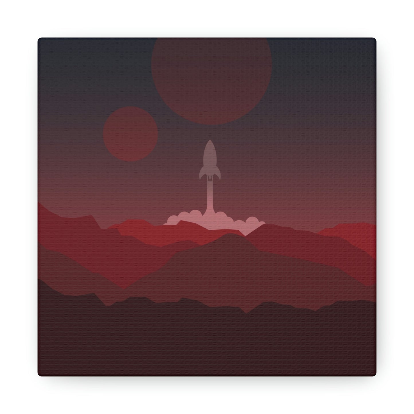 Visit Red Planet Aesthetic Welcome to Mars Sci fi Space Minimal Art Aliens Classic Art Canvas Gallery Wraps Ichaku [Perfect Gifts Selection]