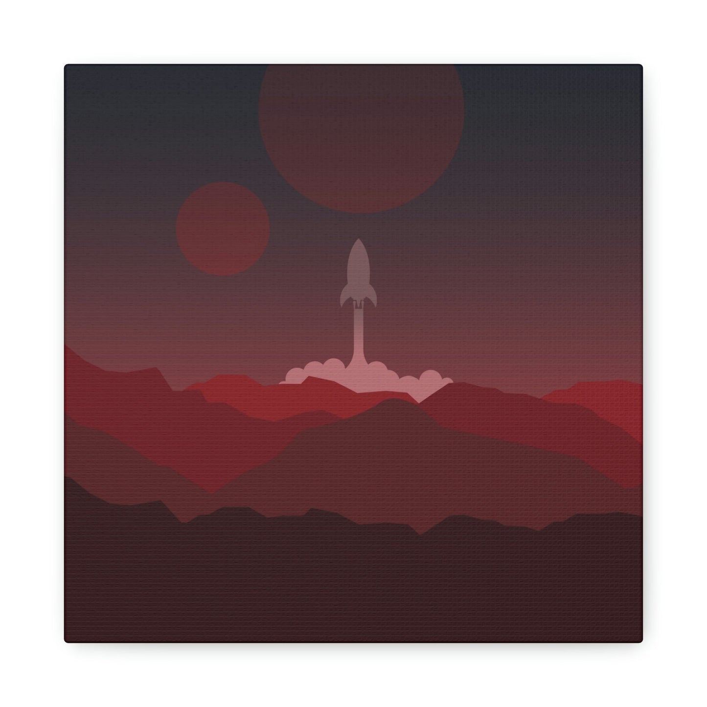 Visit Red Planet Aesthetic Welcome to Mars Sci fi Space Minimal Art Aliens Classic Art Canvas Gallery Wraps Ichaku [Perfect Gifts Selection]