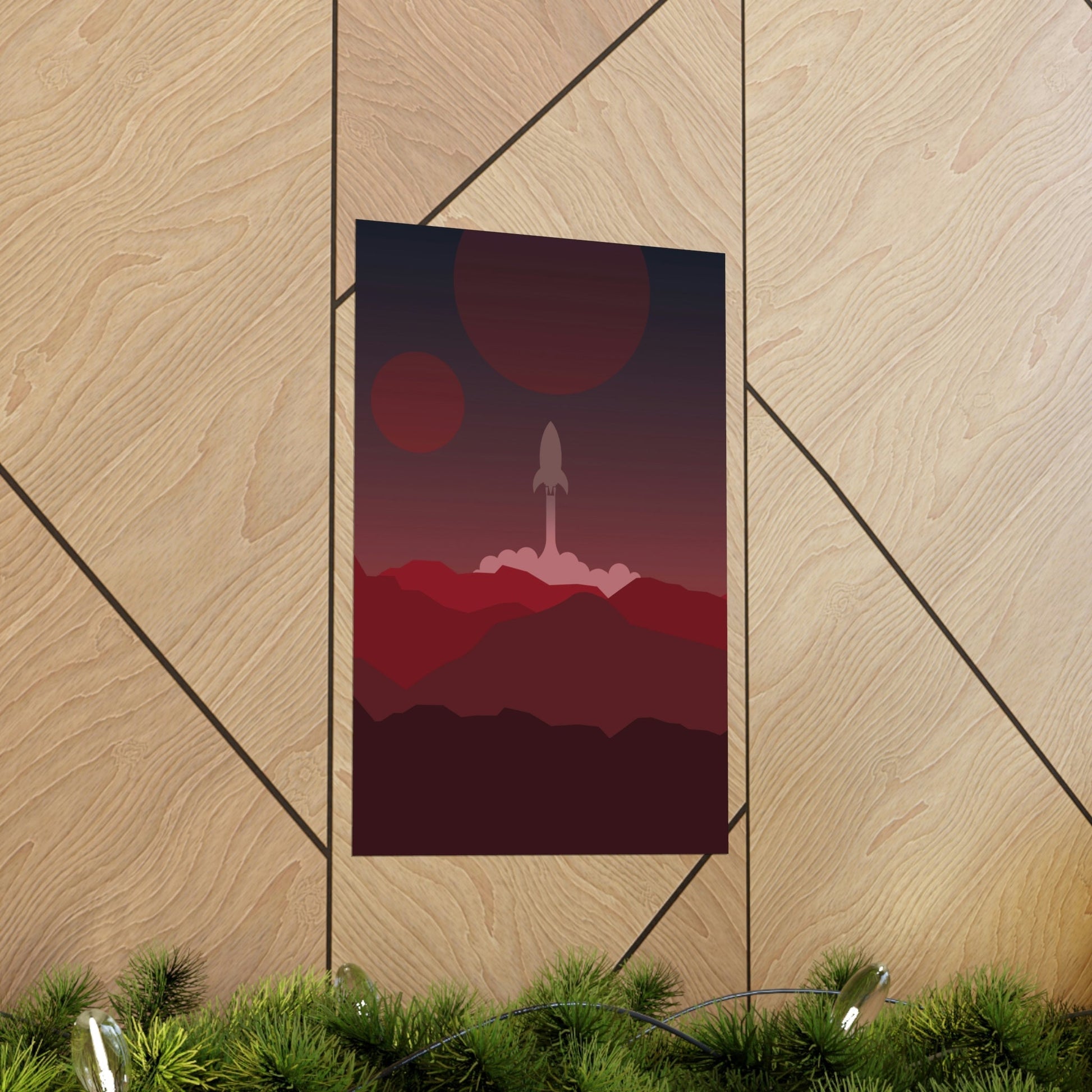 Visit Red Planet Aesthetic Welcome to Mars Sci fi Space Minimal Art Aliens Premium Matte Vertical Posters Ichaku [Perfect Gifts Selection]