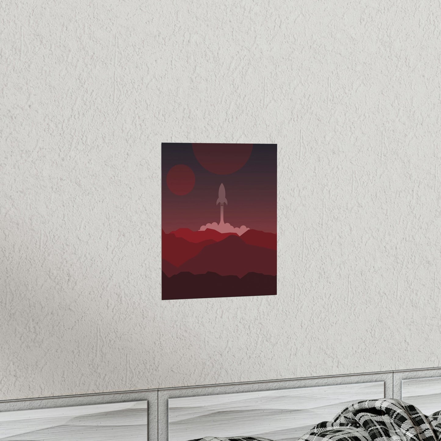 Visit Red Planet Aesthetic Welcome to Mars Sci fi Space Minimal Art Aliens Premium Matte Vertical Posters Ichaku [Perfect Gifts Selection]