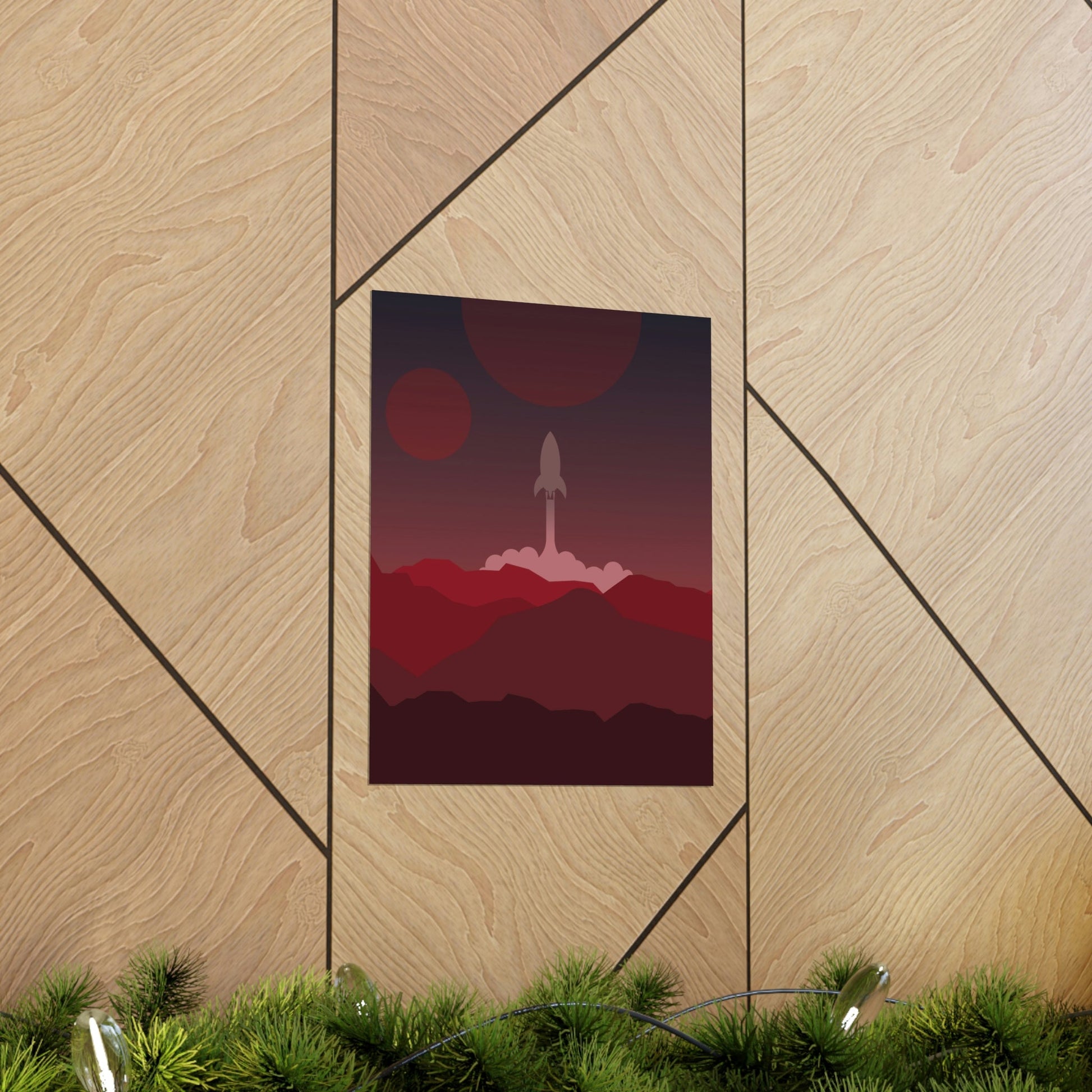 Visit Red Planet Aesthetic Welcome to Mars Sci fi Space Minimal Art Aliens Premium Matte Vertical Posters Ichaku [Perfect Gifts Selection]