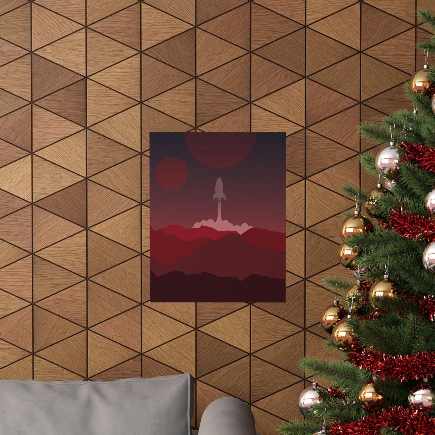 Visit Red Planet Aesthetic Welcome to Mars Sci fi Space Minimal Art Aliens Premium Matte Vertical Posters Ichaku [Perfect Gifts Selection]