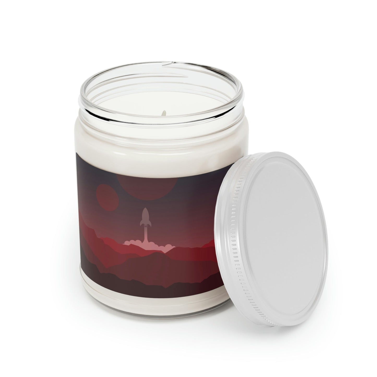 Visit Red Planet Aesthetic Welcome to Mars Sci fi Space Minimal Art Aliens Scented Candle Up to 60h Soy Wax 9oz Ichaku [Perfect Gifts Selection]