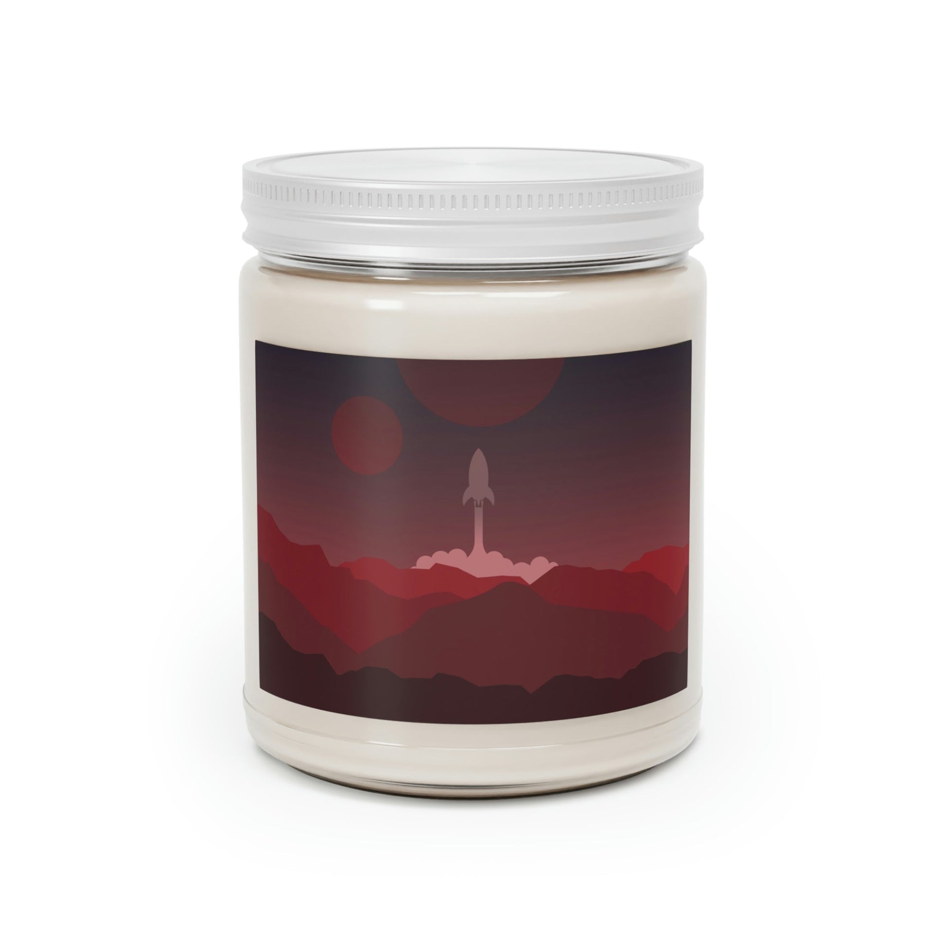 Visit Red Planet Aesthetic Welcome to Mars Sci fi Space Minimal Art Aliens Scented Candle Up to 60h Soy Wax 9oz Ichaku [Perfect Gifts Selection]