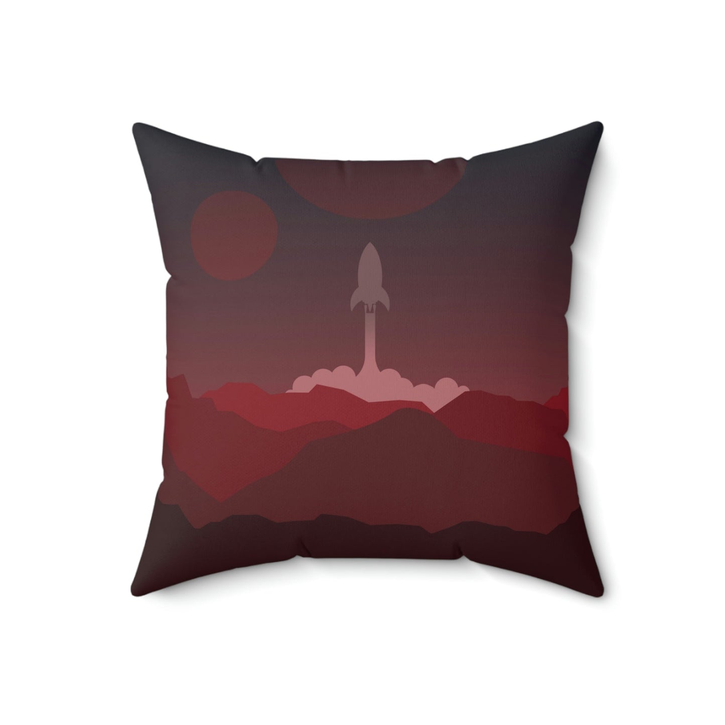 Visit Red Planet Aesthetic Welcome to Mars Sci fi Space Minimal Art Aliens Spun Polyester Square Pillow Ichaku [Perfect Gifts Selection]