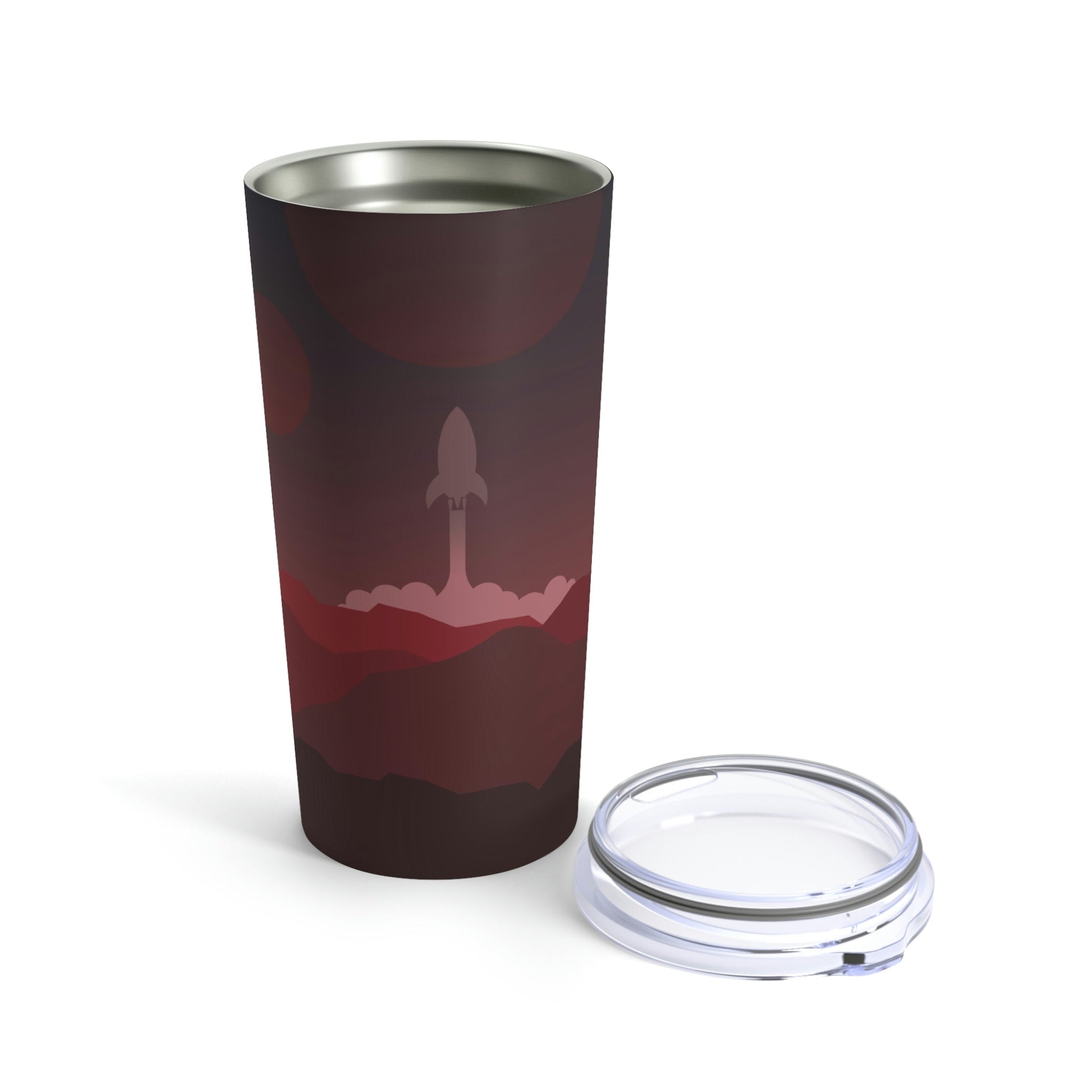 Visit Red Planet Aesthetic Welcome to Mars Sci fi Space Minimal Art Aliens Stainless Steel Hot or Cold Vacuum Tumbler 20oz Ichaku [Perfect Gifts Selection]