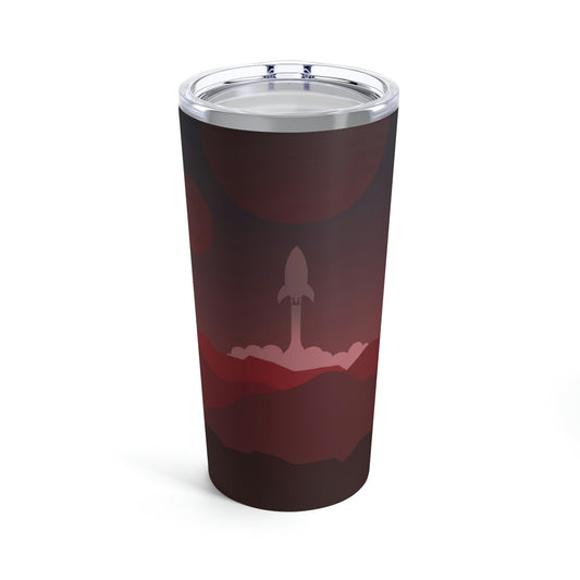 Visit Red Planet Aesthetic Welcome to Mars Sci fi Space Minimal Art Aliens Stainless Steel Hot or Cold Vacuum Tumbler 20oz Ichaku [Perfect Gifts Selection]