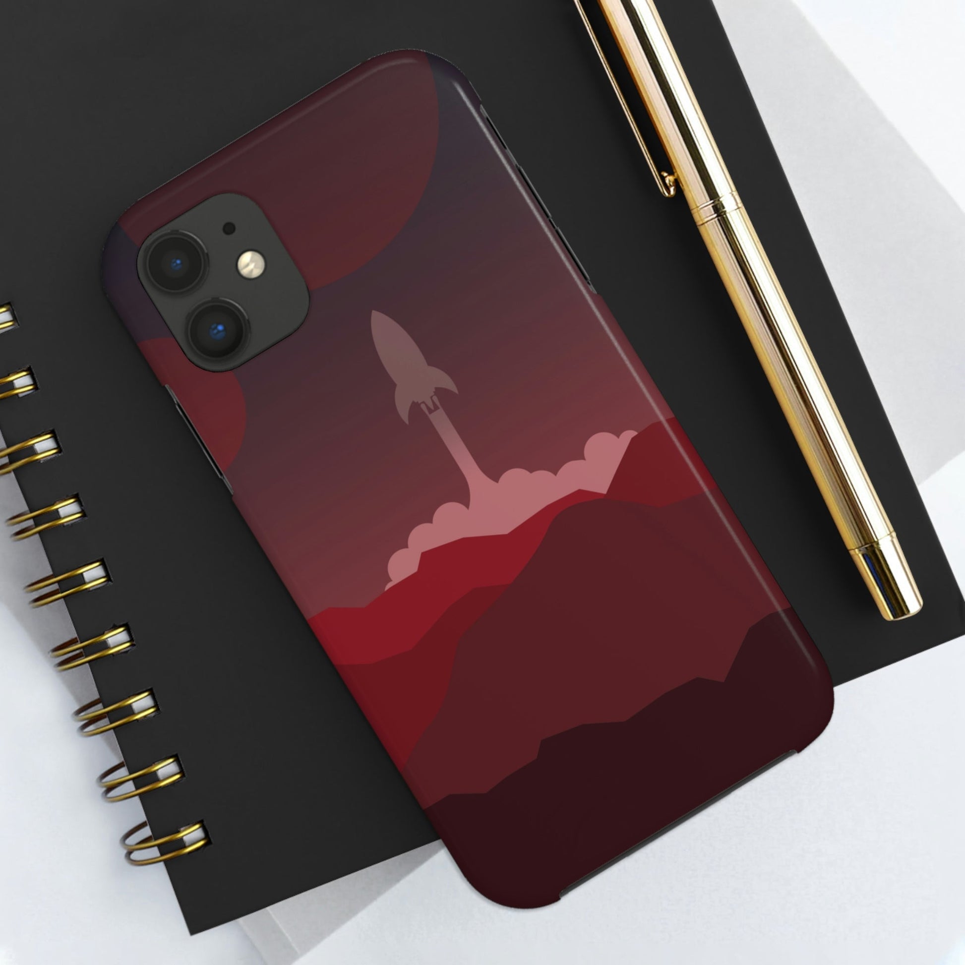 Visit Red Planet Aesthetic Welcome to Mars Sci fi Space Minimal Art Aliens Tough Phone Cases Case-Mate Ichaku [Perfect Gifts Selection]