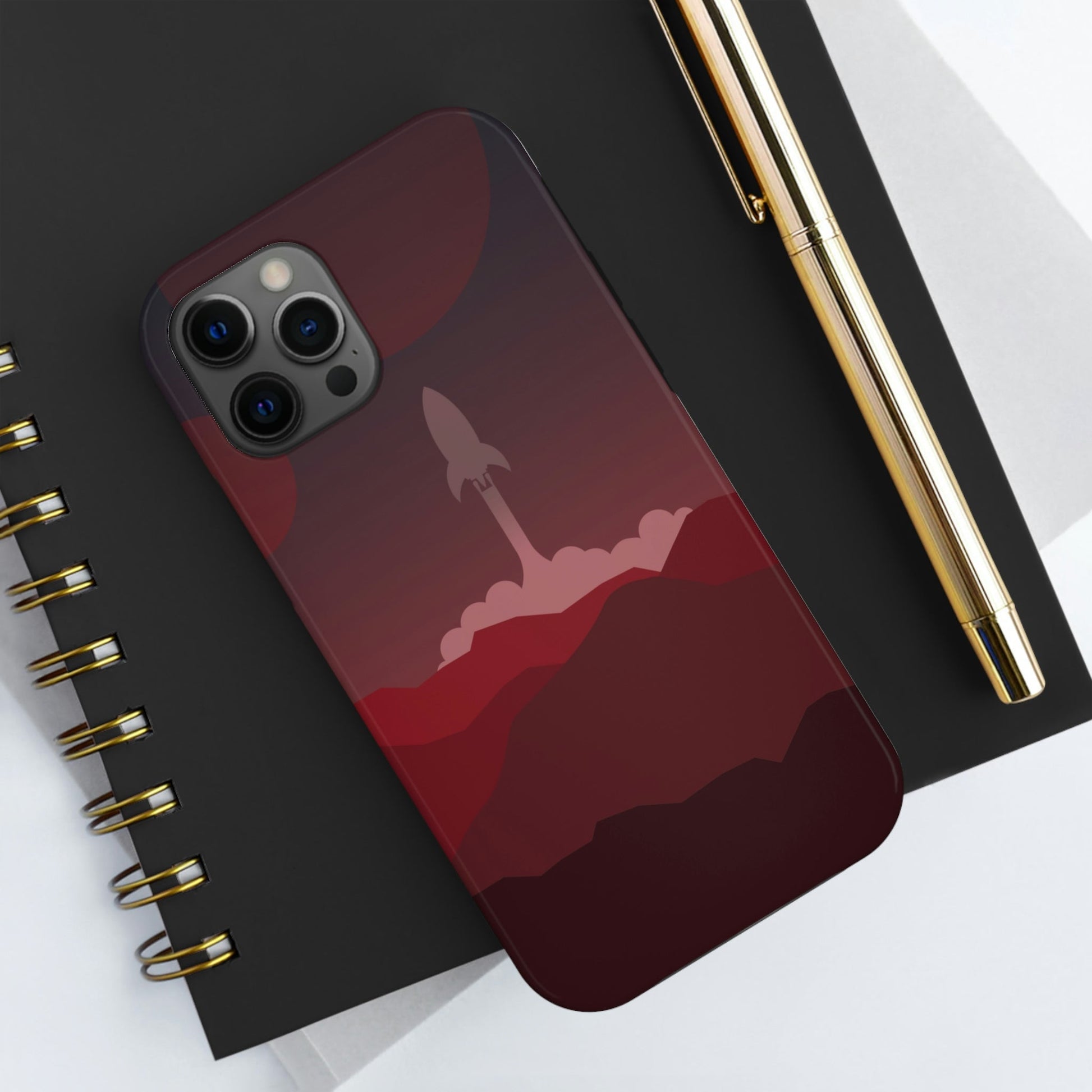 Visit Red Planet Aesthetic Welcome to Mars Sci fi Space Minimal Art Aliens Tough Phone Cases Case-Mate Ichaku [Perfect Gifts Selection]