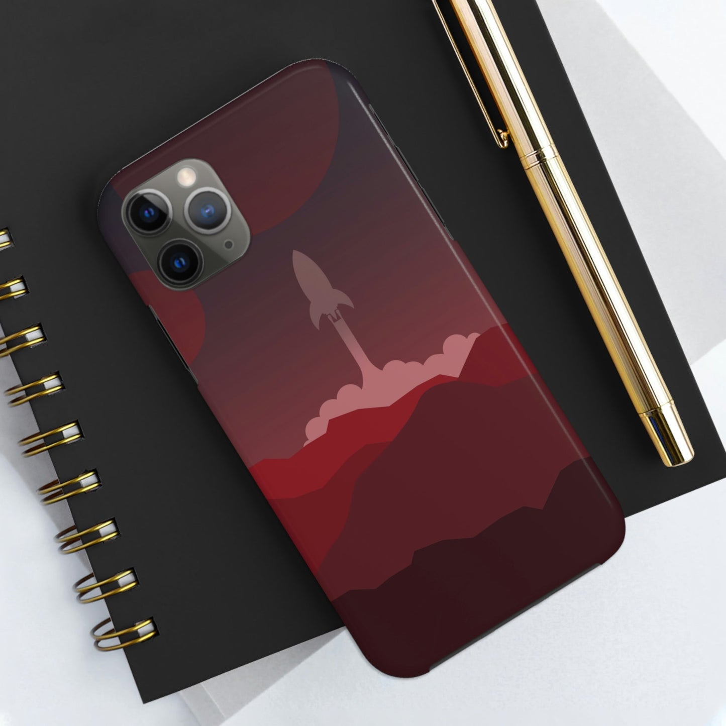 Visit Red Planet Aesthetic Welcome to Mars Sci fi Space Minimal Art Aliens Tough Phone Cases Case-Mate Ichaku [Perfect Gifts Selection]