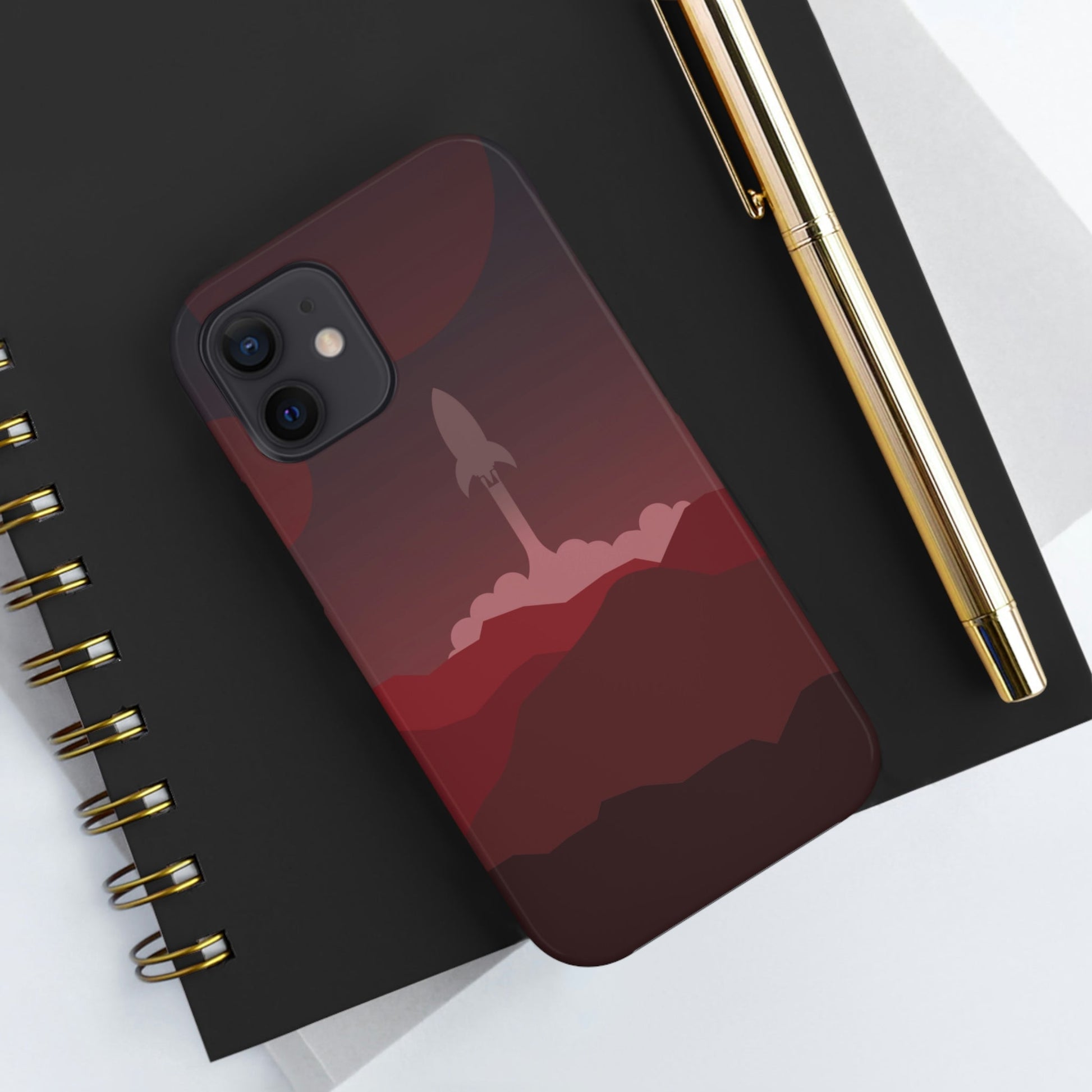 Visit Red Planet Aesthetic Welcome to Mars Sci fi Space Minimal Art Aliens Tough Phone Cases Case-Mate Ichaku [Perfect Gifts Selection]