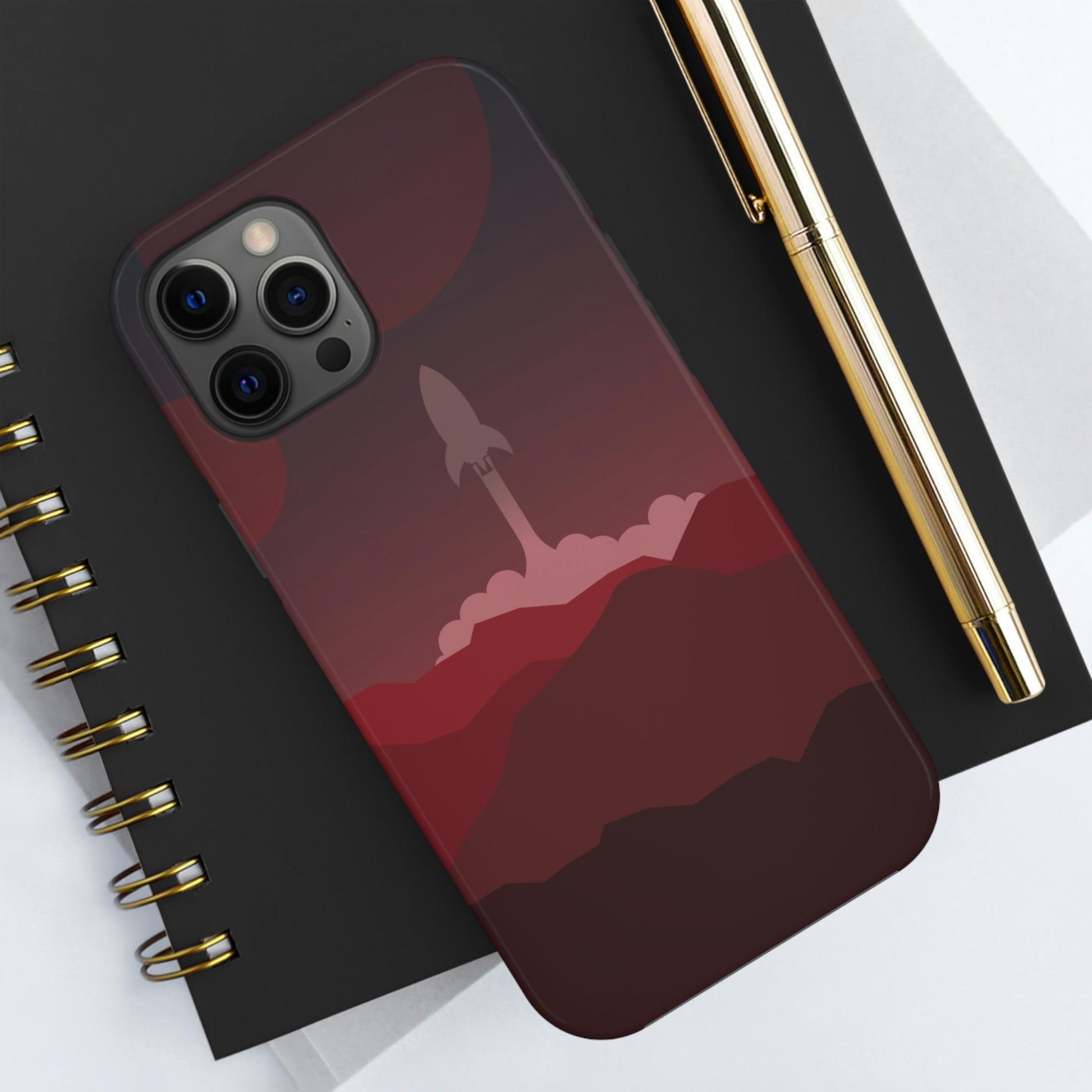 Visit Red Planet Aesthetic Welcome to Mars Sci fi Space Minimal Art Aliens Tough Phone Cases Case-Mate Ichaku [Perfect Gifts Selection]