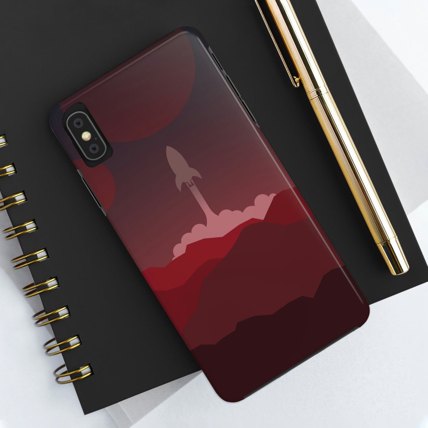 Visit Red Planet Aesthetic Welcome to Mars Sci fi Space Minimal Art Aliens Tough Phone Cases Case-Mate Ichaku [Perfect Gifts Selection]